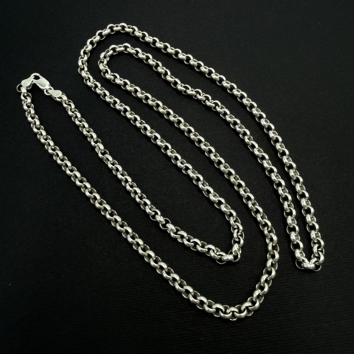 Sterling Silver Vintage 925 Sterling Silver Rolo Belcher Chain Necklace 36g Size ONE SIZE - 8 Thumbnail