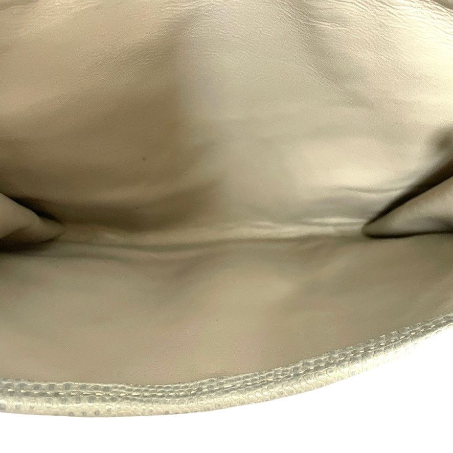 Vintage Carlos Falchi Vintage Snakeskin Gray Leather Clutch Handbag Size ONE SIZE - 7 Thumbnail