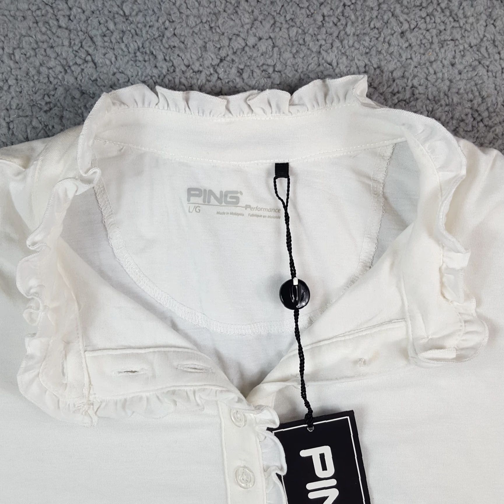 Vintage Athletic Golf Lightweight Women's Large Preppy Collar Polo Shirt Pullover Top Size L / US 10 / IT 46 - 4 Thumbnail