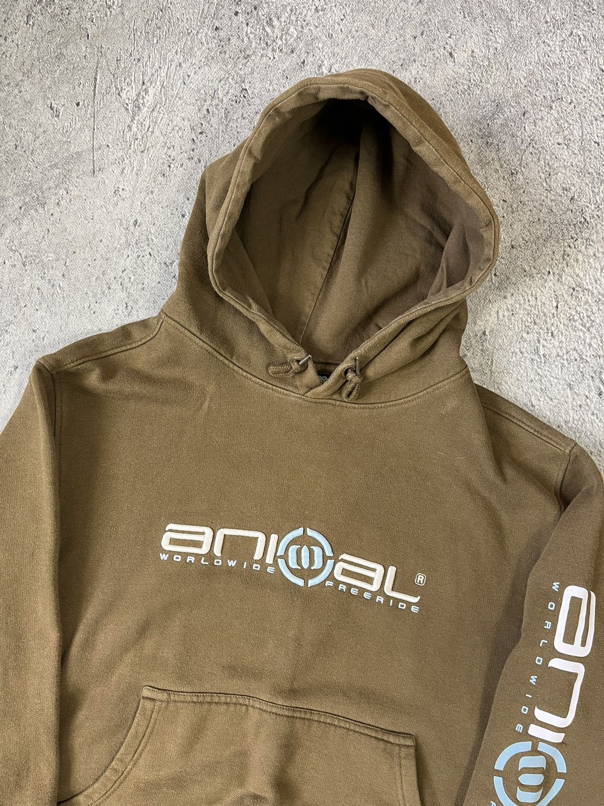 Vintage Oversized Vintage Hoodie Big Embroidered Logo ANIMAL Brown Size US S / EU 44-46 / 1 - 3 Thumbnail