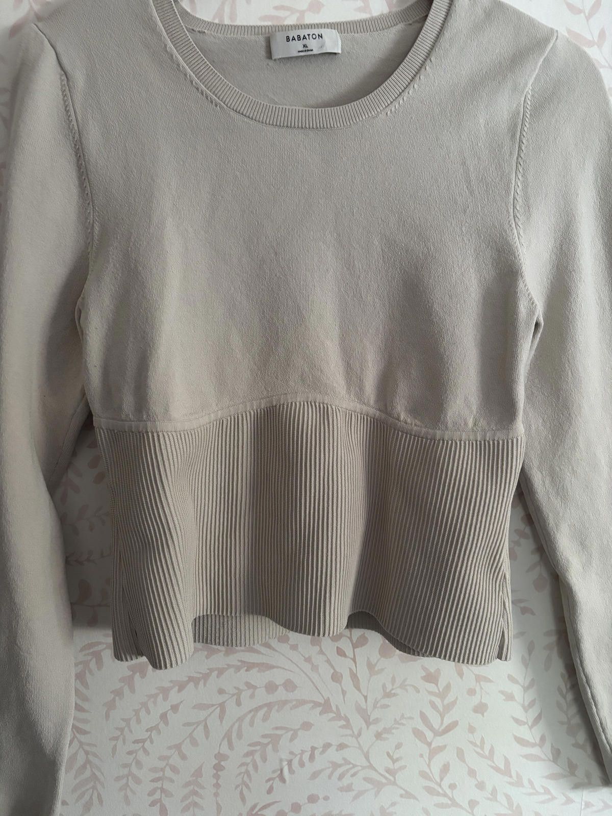 Aritzia Aritizia Babaton Beige Long Sleeve Contour Sweater XL Size XL / US 12-14 / IT 48-50 - 3 Thumbnail