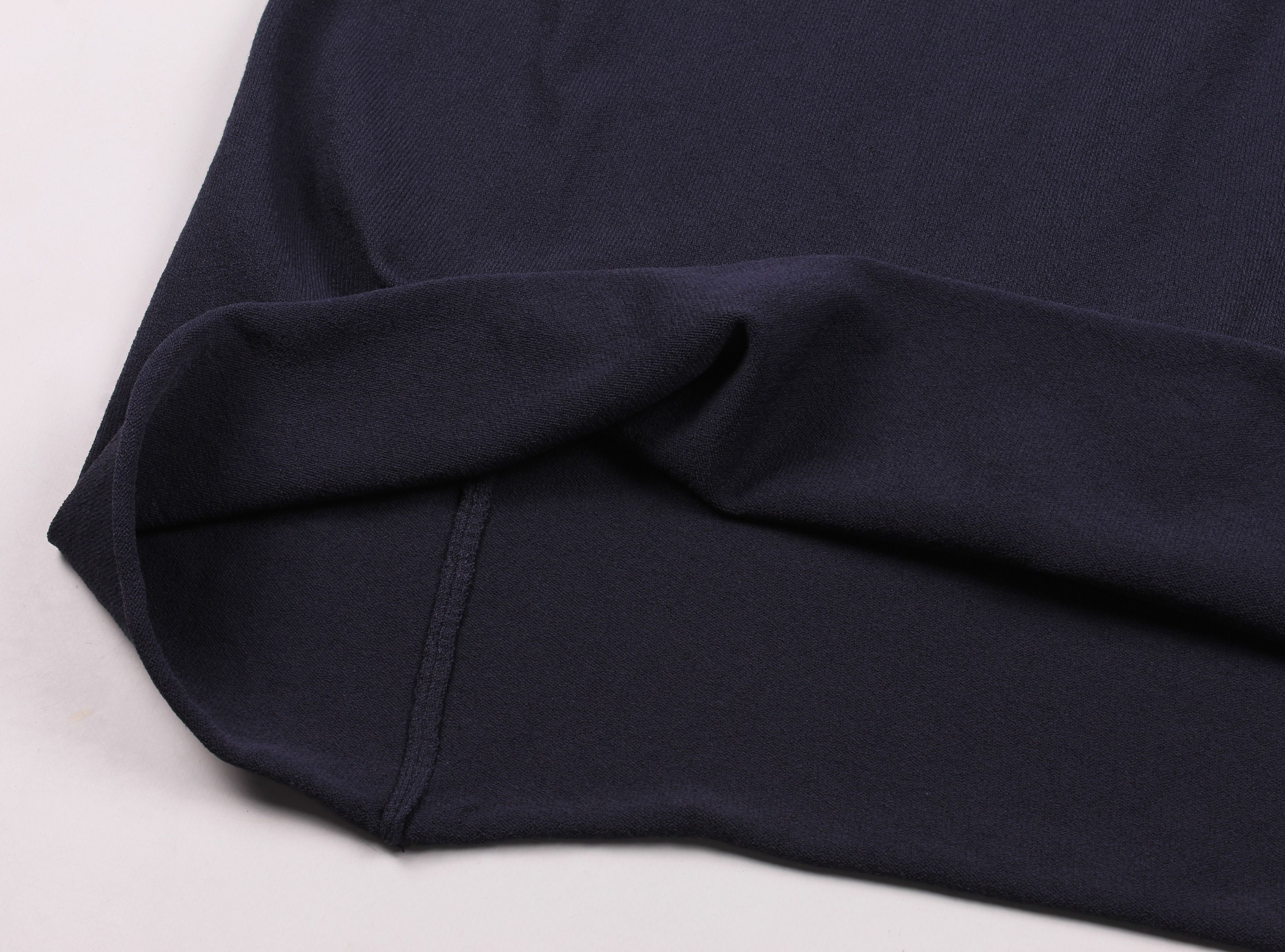 Sarah Pacini Sarah Pacini Draped Shift Navy Dress Size S / US 4 / IT 40 - 7 Thumbnail
