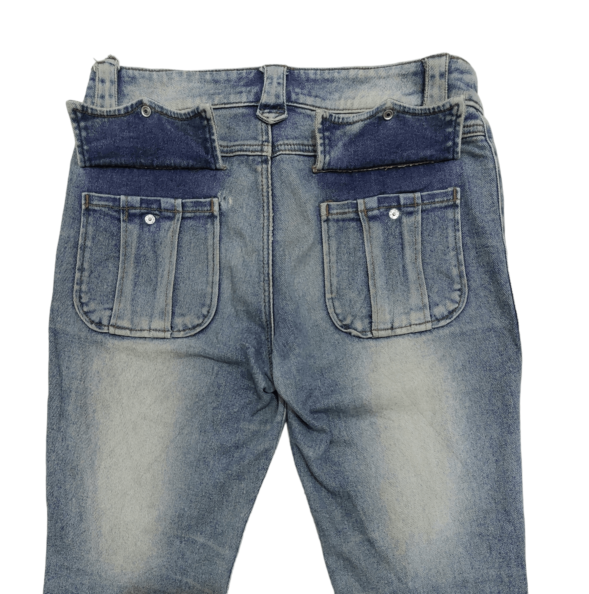 Designer × Japanese Brand Algonquins Wide Leg Zipper Low Rise Unisex PantsDenim Size US 30 / EU 46 - 14 Thumbnail