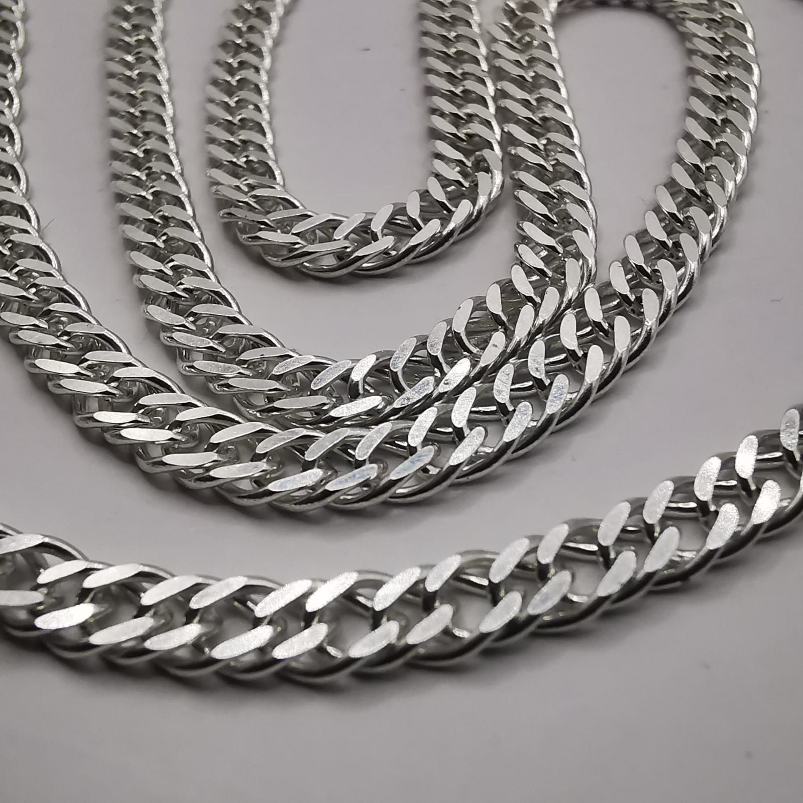Sterling Silver Vintage Jewelry Chain, 925 Sterling Silver, Signed 13.90g Size ONE SIZE - 4 Thumbnail