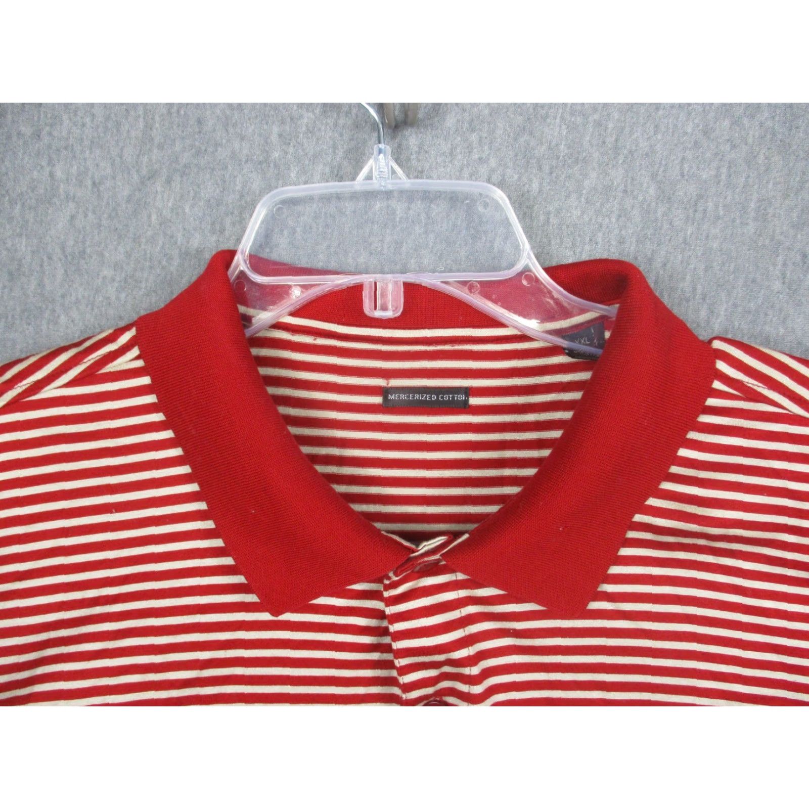 Mercedes-Benz Mercedes-Benz Polo Shirt Mens 2XL Red Striped White Embroidered Logo Mercerized Size US XXL / EU 58 / 5 - 3 Thumbnail