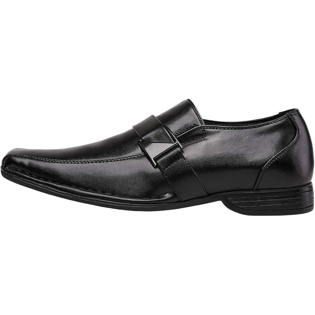 Other Bruno Marc Men's Size 13 Black Faux Leather Dress Loafers Size US 13 / EU 46 - 2 Thumbnail