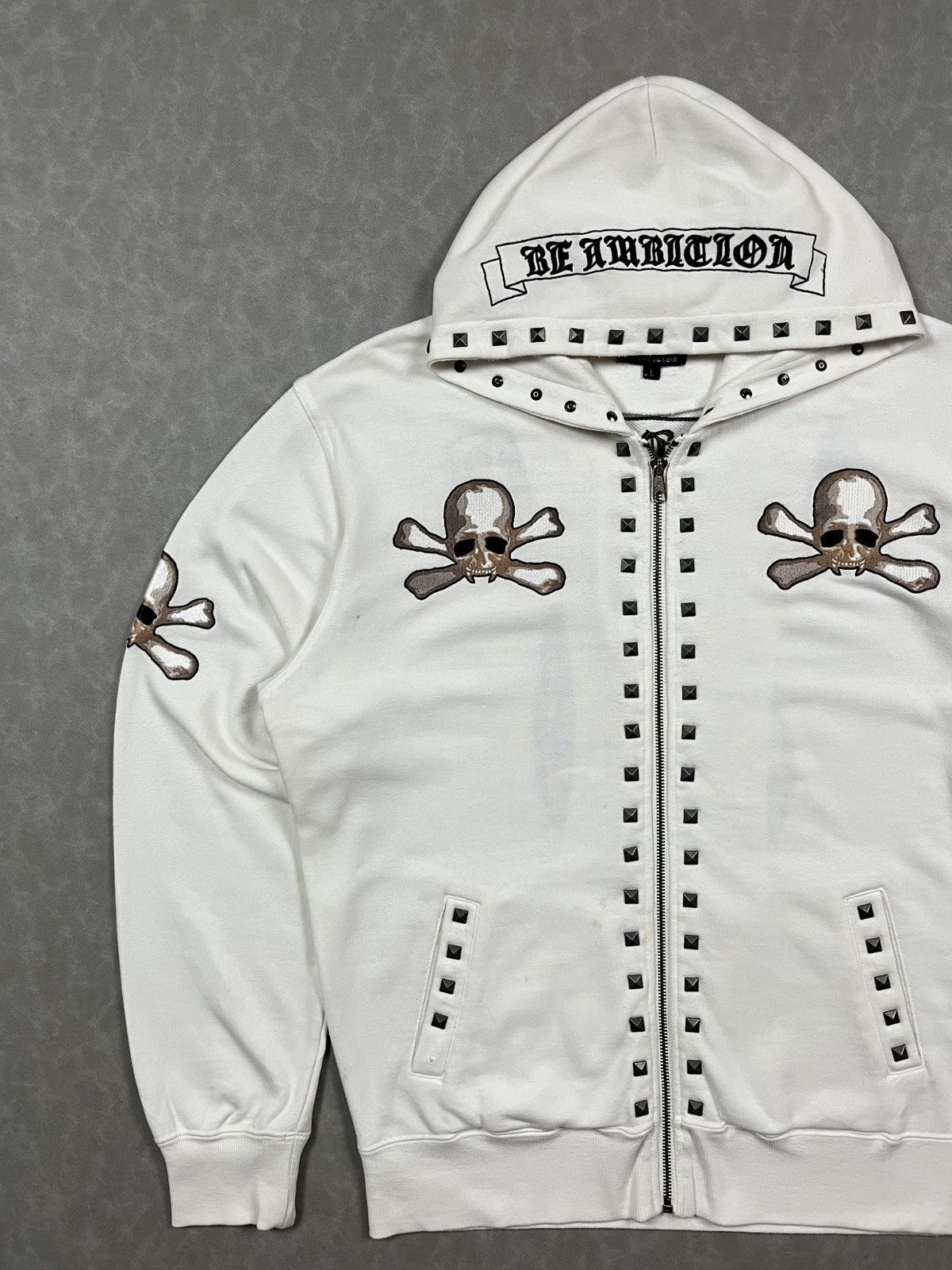 Japanese Brand Beambition skull zip hoodie Size US L / EU 52-54 / 3 - 4 Thumbnail