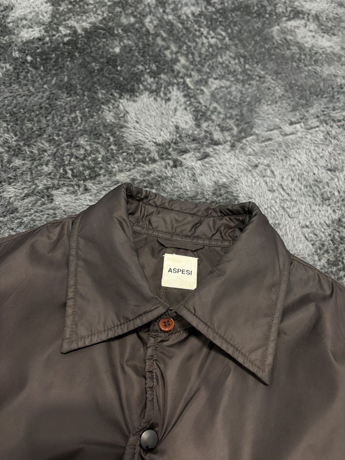 Aspesi Brown Nylon Aspesi Button Up Shirt Jacket Thermore Size US M / EU 48-50 / 2 - 4 Thumbnail