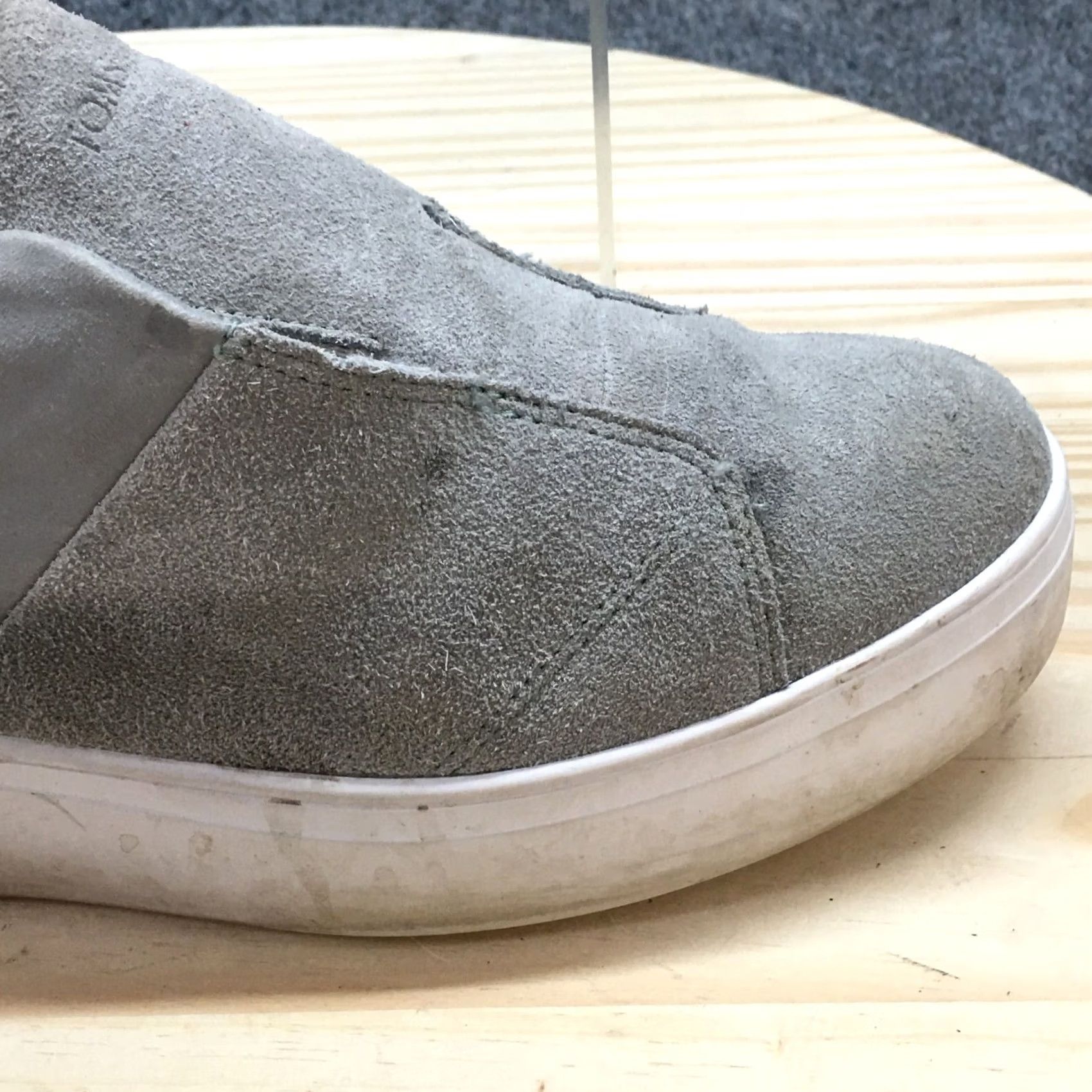 Toms TOMS Slip-On Sneaker Womens 9 Gray Amber Casual Comfort Suede Round Toe Platform Shoes Size US 9 / IT 39 - 3 Thumbnail
