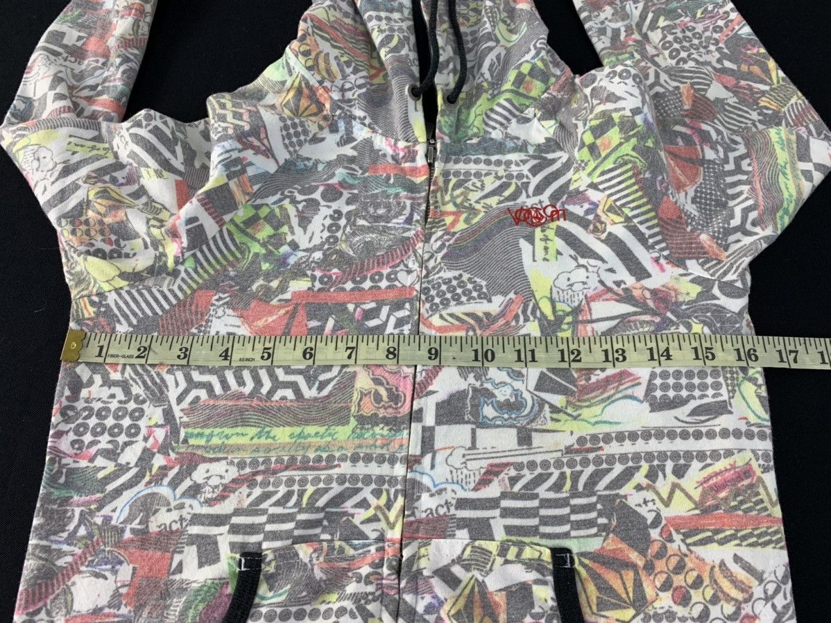 Vintage Hype Volcom Over Printed Big Front Pocket Full Zip Hoodies Size S / US 4 / IT 40 - 10 Thumbnail