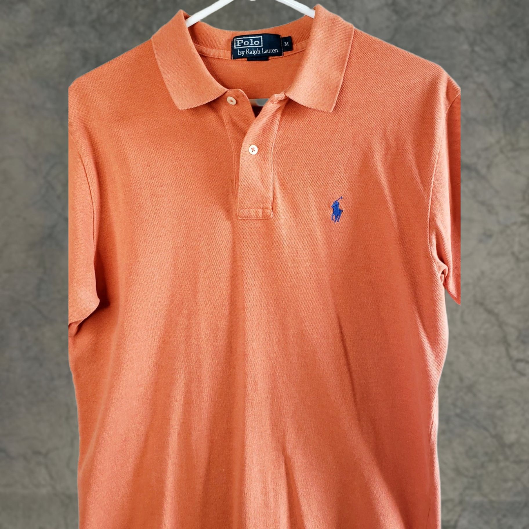 Polo Ralph Lauren Polo Ralph Lauren Polo Shirt Men M Short Sleeve Orange Melon Pony Logo Classic Fit Size US M / EU 48-50 / 2 - 1 Thumbnail