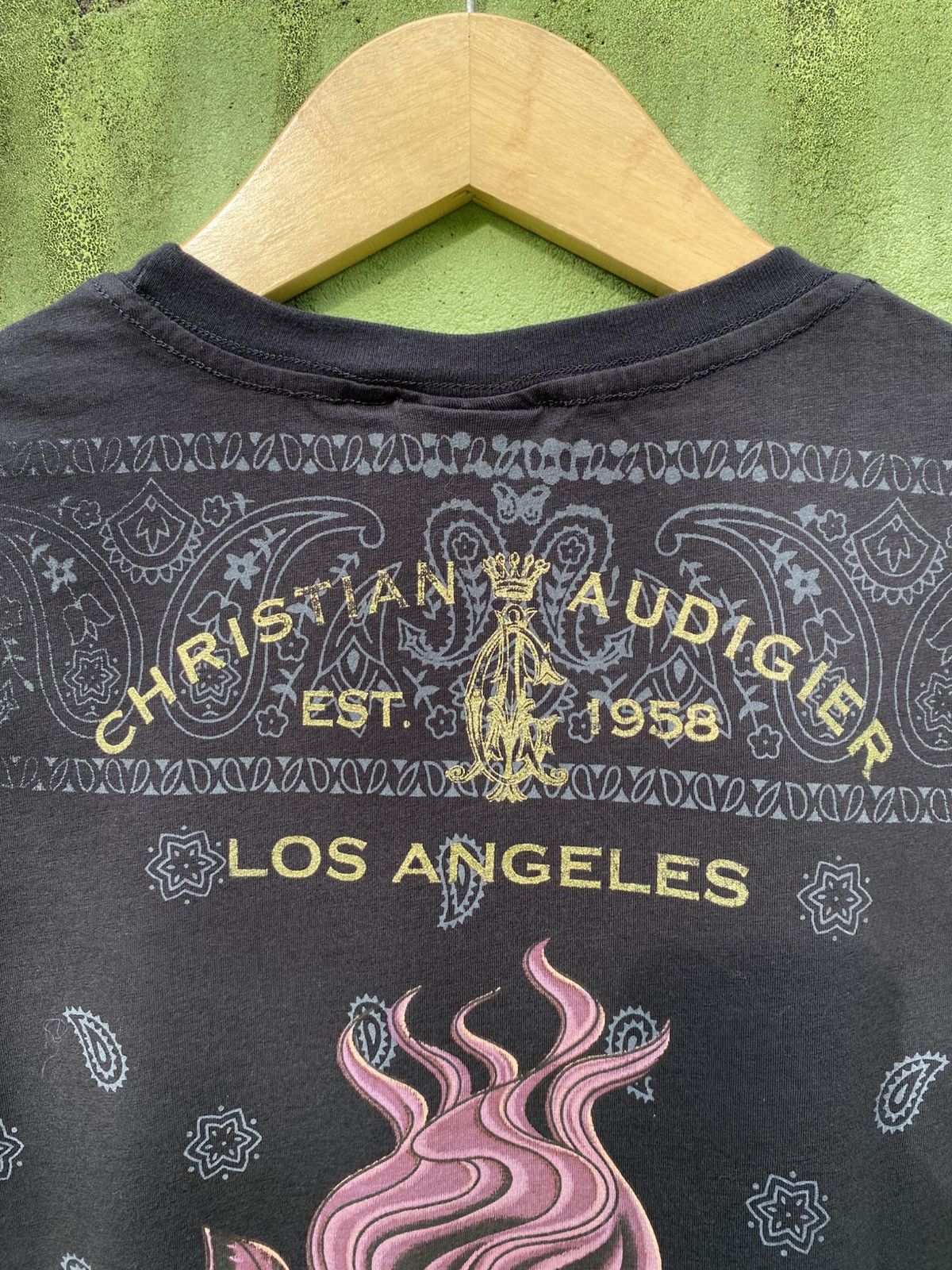 Christian Audigier Christian Audigier Tattoo Rose Scissor Design Front & Back Size L / US 10 / IT 46 - 9 Thumbnail
