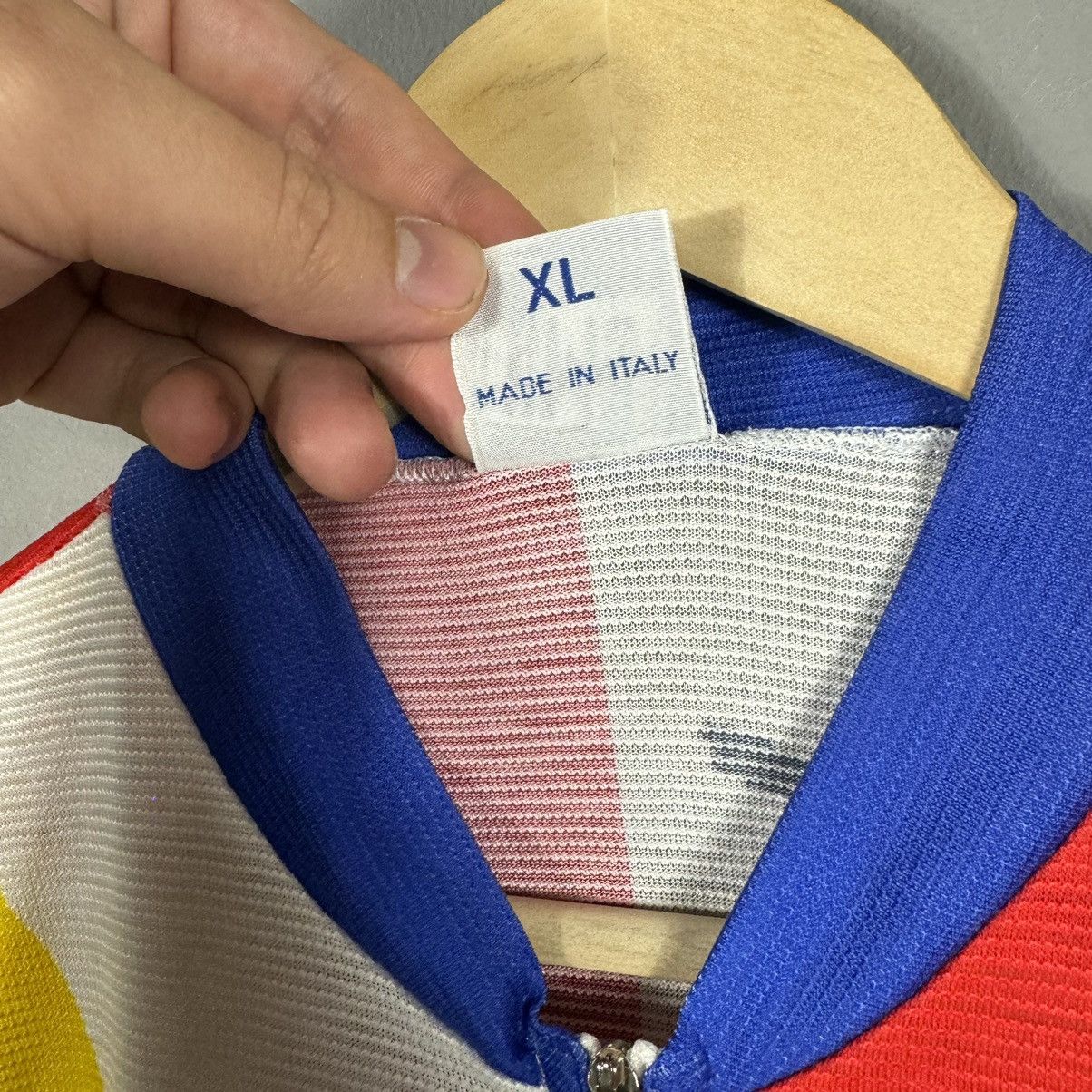 Vintage Vintage 90s SMS Santini Cycling Jersey Size US XL / EU 56 / 4 - 4 Thumbnail