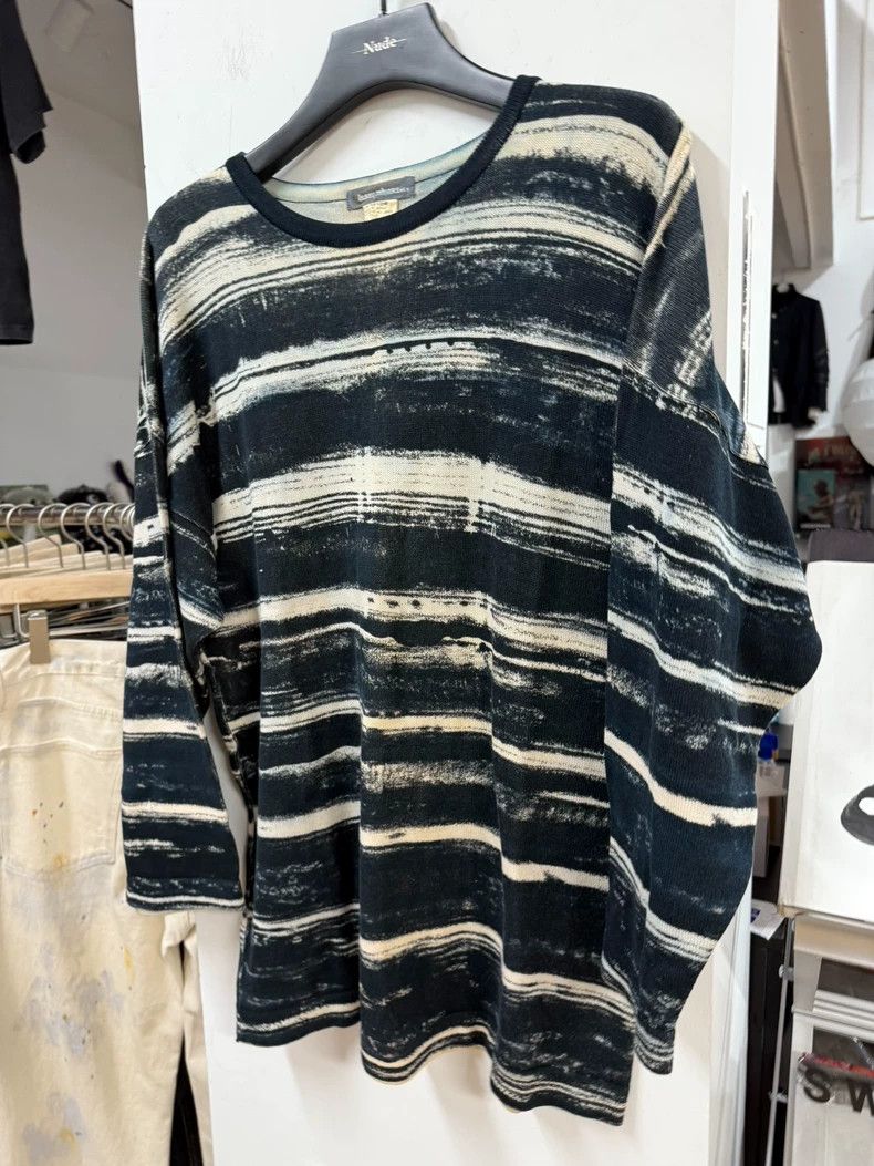 Issey Miyake Issey miyake 80S tie-dyed striped sweater 2504-Nextarrow Size US M / EU 48-50 / 2 - 2 Thumbnail