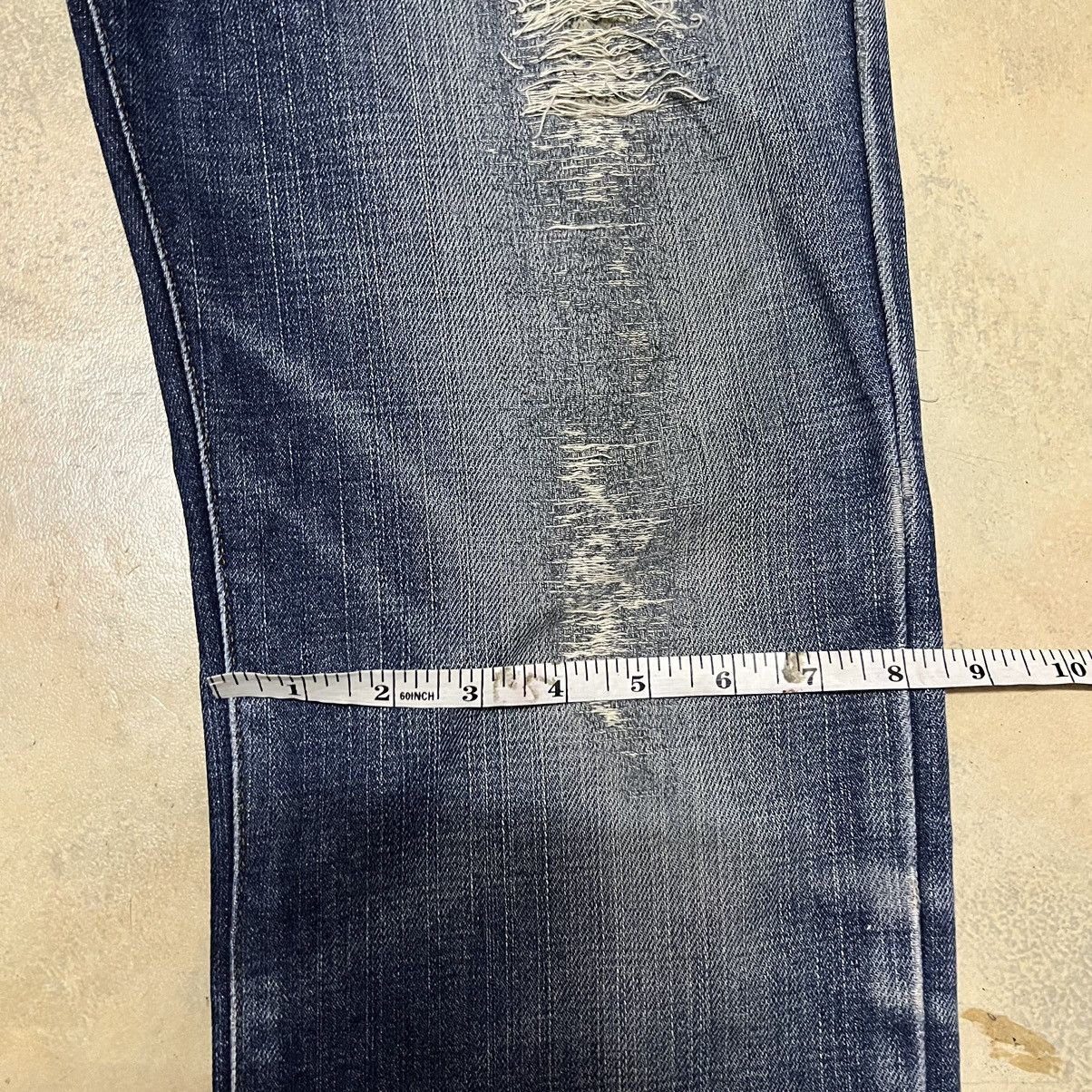 Edwin × Japanese Brand Edwin 503 Gore Windstoper Distressed Denim Jeans Size US 30 / EU 46 - 13 Thumbnail