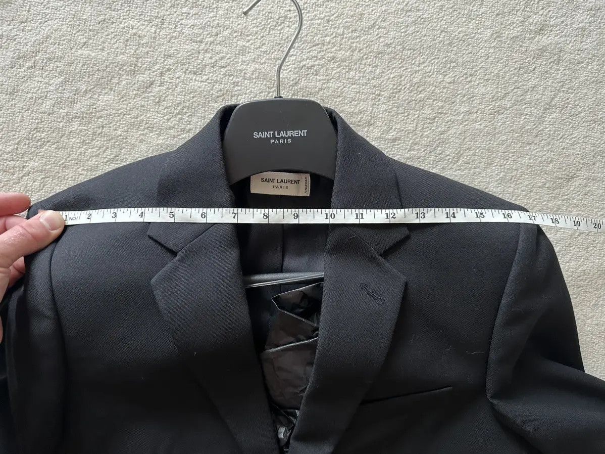 Saint Laurent Paris Saint Laurent Gabardine Black Slim Suit 48 NWT Size 48R - 15 Thumbnail