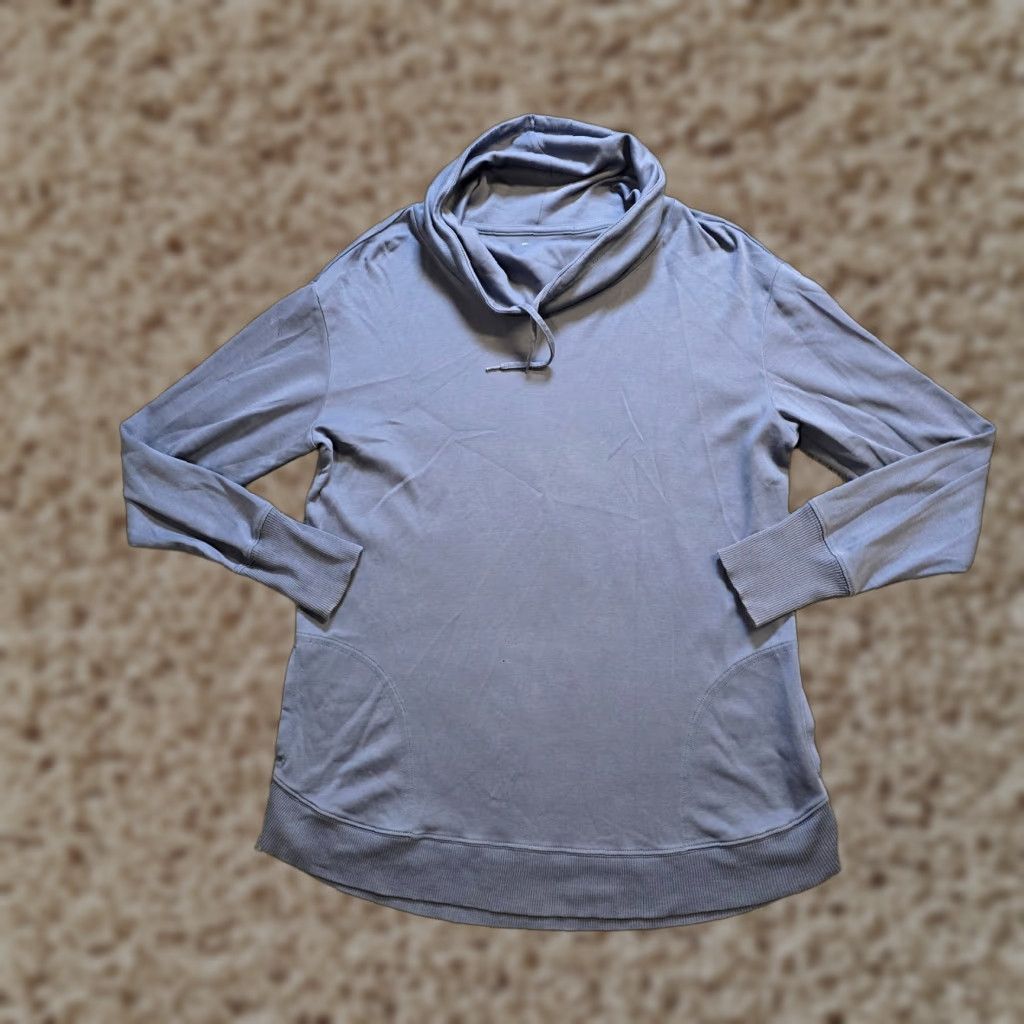 Vintage LL Bean Top Womens Size Medium Blue Supima Cowl Neck Long Sleeve Classic Casual Blouse Knit 100% Cotton Regular Womens Medium Blue Classic Vintage: No Size M / US 6-8 / IT 42-44 - 1 Thumbnail