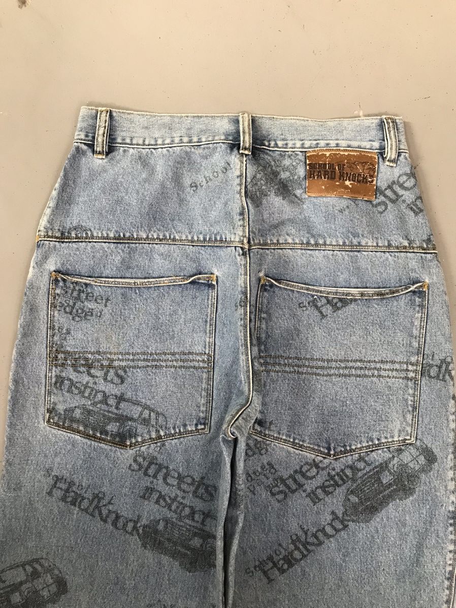 Fubu × Vintage Vintage school of hard knocks printed denim Size US 31 - 12 Thumbnail