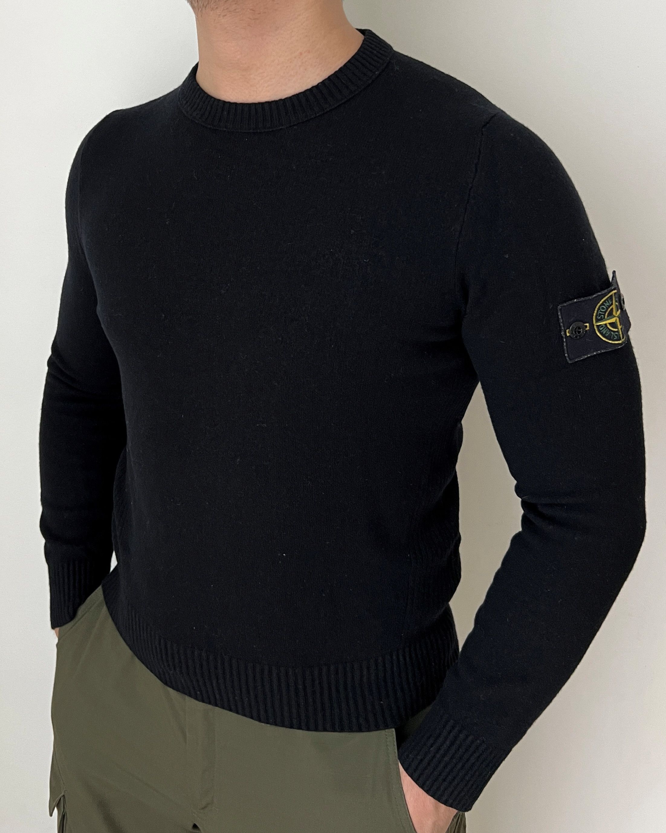 Massimo Osti × Stone Island × Vintage STONE ISLAND KNIT WOOL SWEATER CREW NECK Size US M / EU 48-50 / 2 - 2 Thumbnail