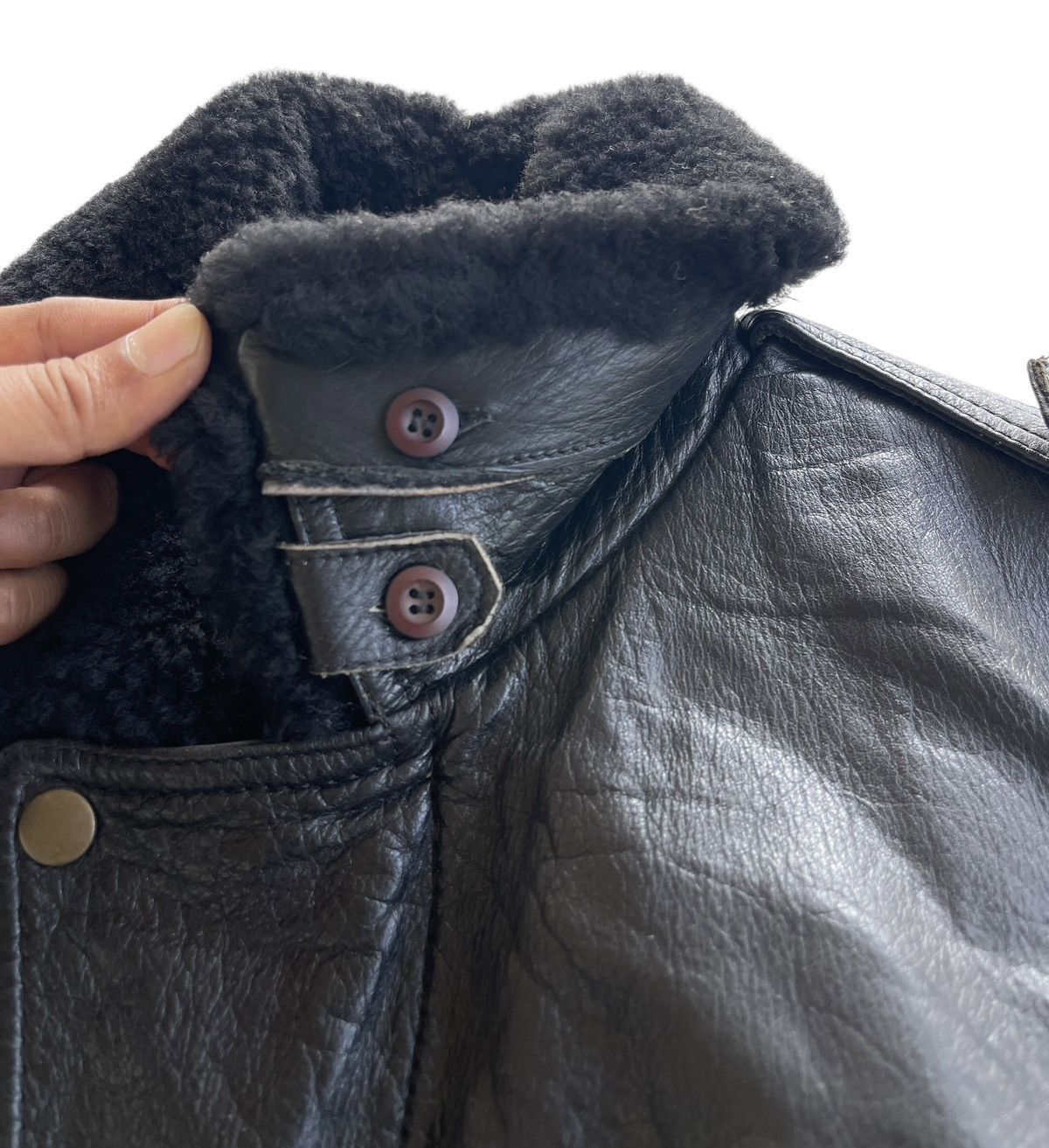 Vintage Bugatti G-1 Blouson Cowhide Leather Boa Collar Jacket Size US L / EU 52-54 / 3 - 10 Thumbnail