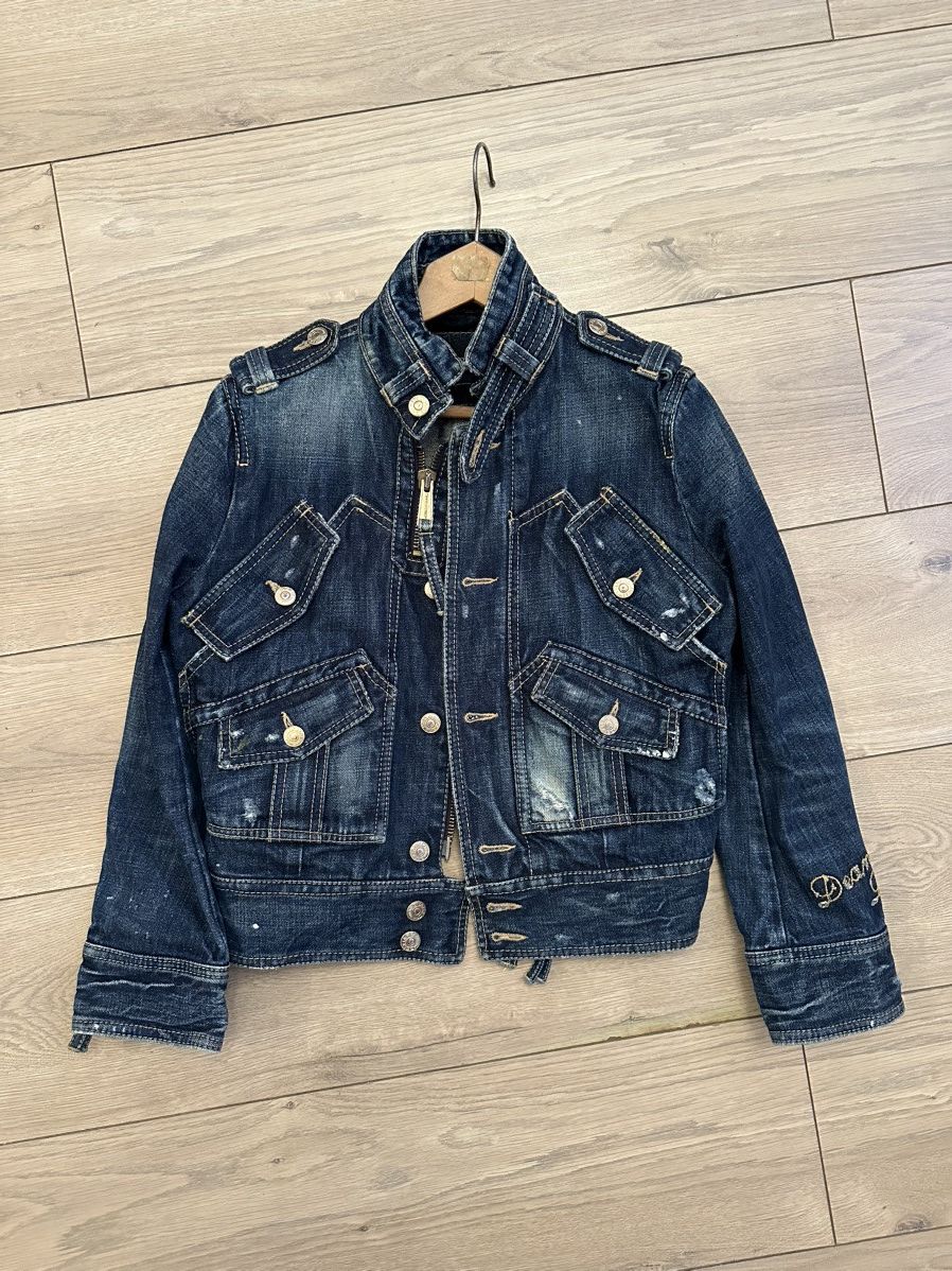 image of Vintage Dsquared2 (Dean & Dan) Jean Jacket Size 42… in Blue, Women's