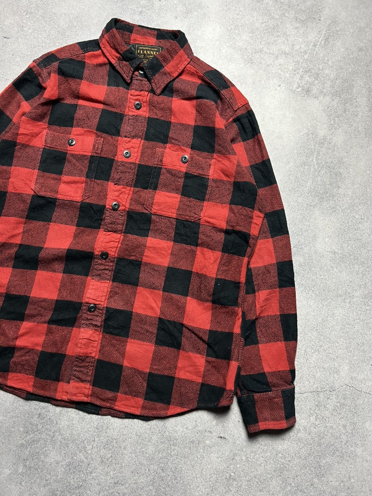 Flannel Vintage Retro Red Paid Cotton Flannel Y2K Button Up Shirt Size US XL / EU 56 / 4 - 3 Thumbnail