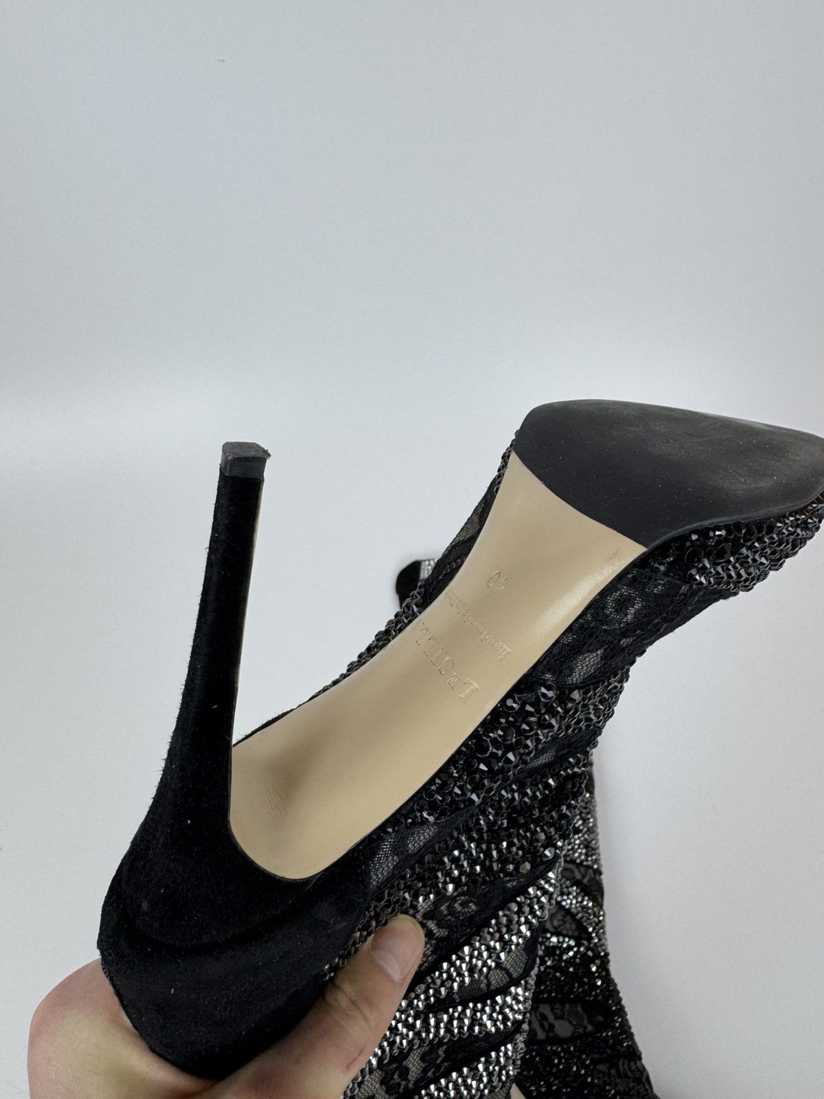 Le Silla LE SILLA Limited Edition HIGH Crystal Lace Black BOOTS 40 Size US 10 / IT 40 - 7 Thumbnail