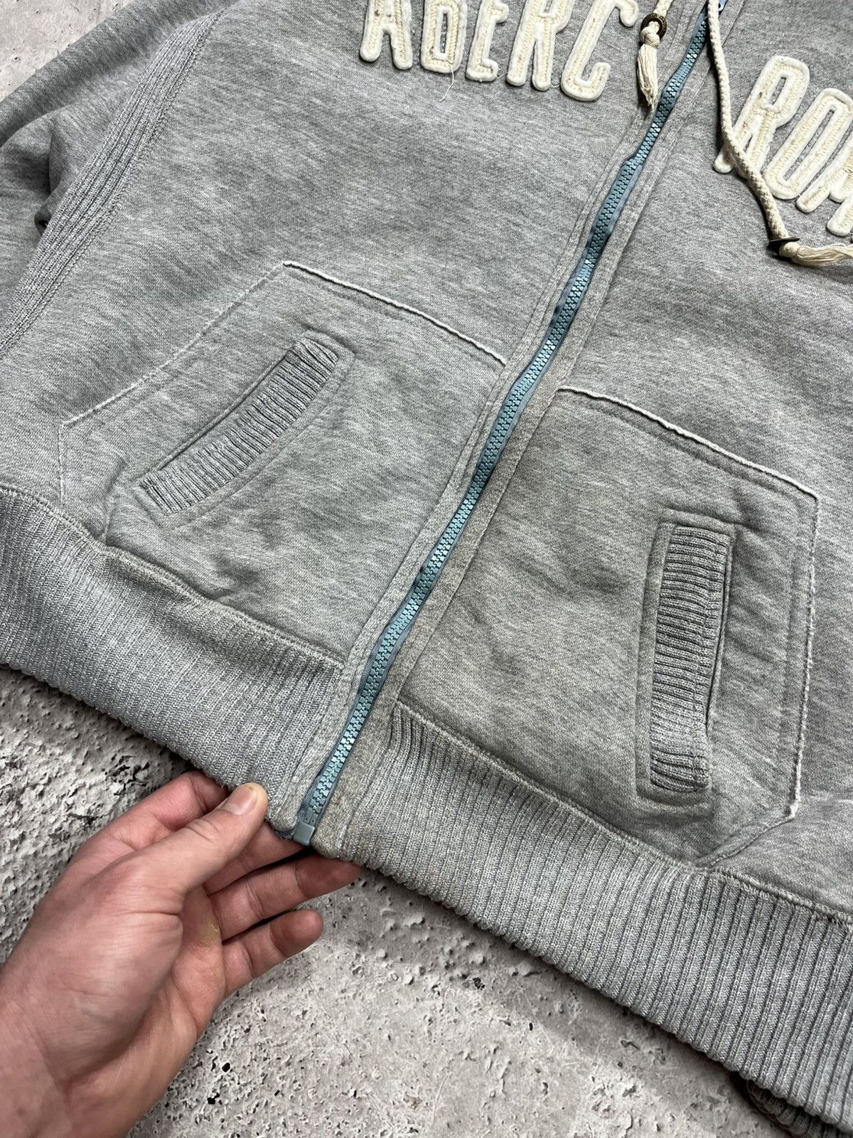 Abercrombie & Fitch Abercrombie Fitch Sherpa Lined Zip Hoodie Gray Size M Jacket Size US M / EU 48-50 / 2 - 3 Thumbnail