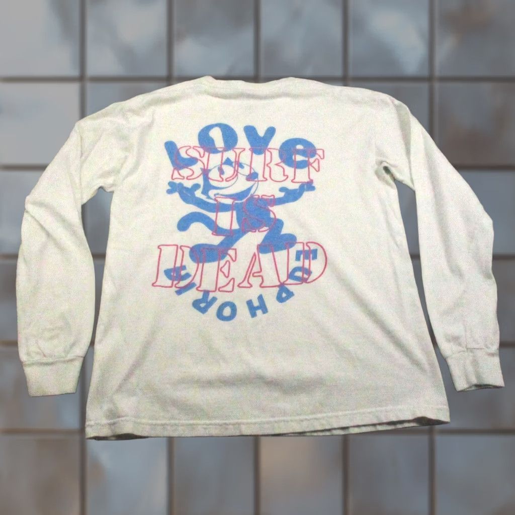 Vintage Surf Is Dead Shirt Mens Medium White Long Sleeve USA Made Graphic Love Euphoria Size US M / EU 48-50 / 2 - 1 Thumbnail