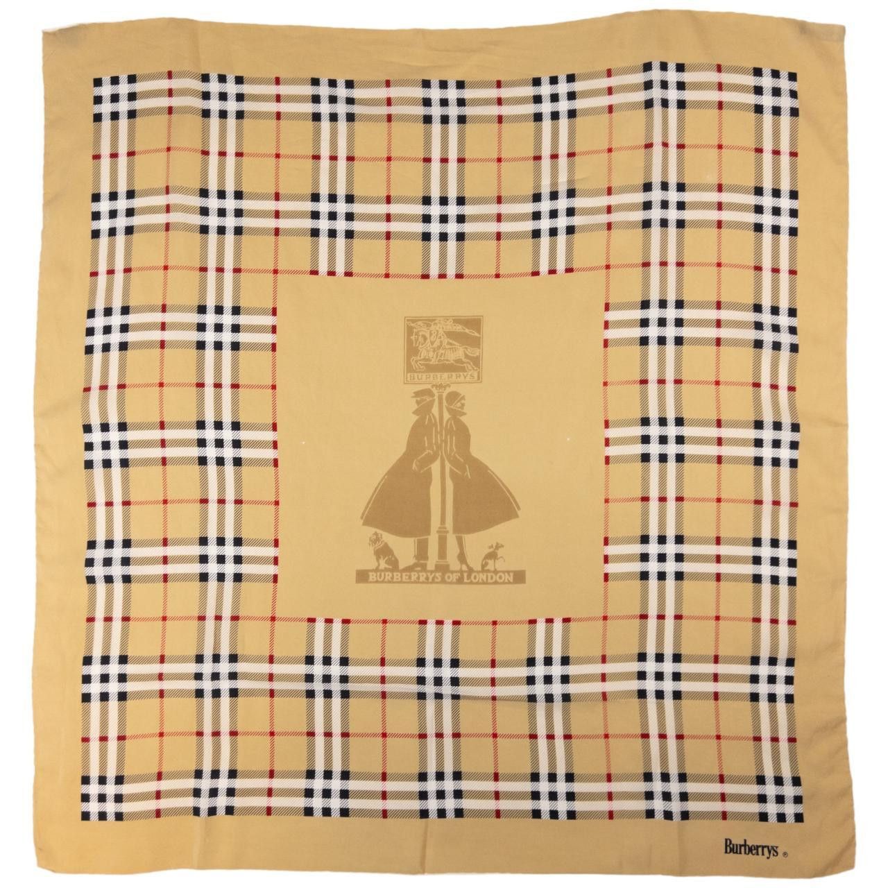 Burberry Vintage Burberry Nova Check Pure Silk Scarf Size ONE SIZE - 1 Thumbnail