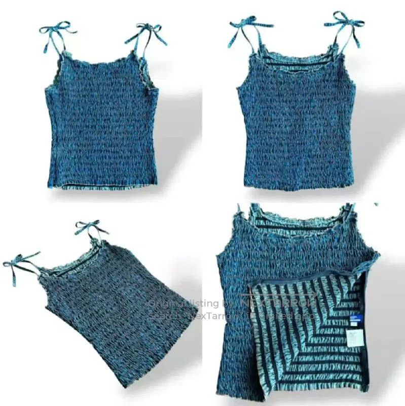 Burberry Burberry Summer Blue Ruffled Sleeveless Top. Size M / US 6-8 / IT 42-44 - 6 Thumbnail