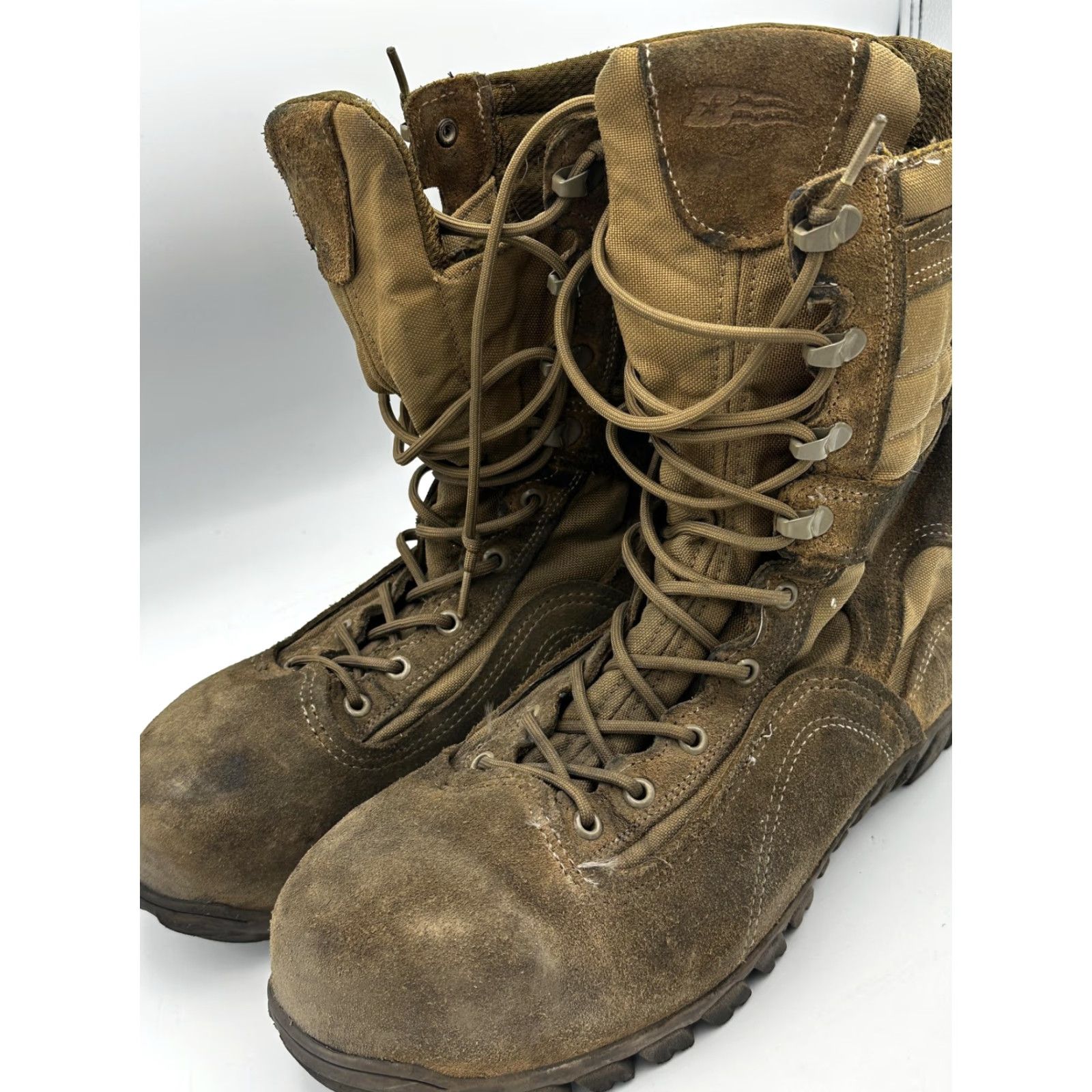 Vintage Belleville Sabre 533 ST Boots Mens Size 13.5 Brown Combat Steel Toe ASTM EH Size US 14 / EU 47 - 2 Thumbnail