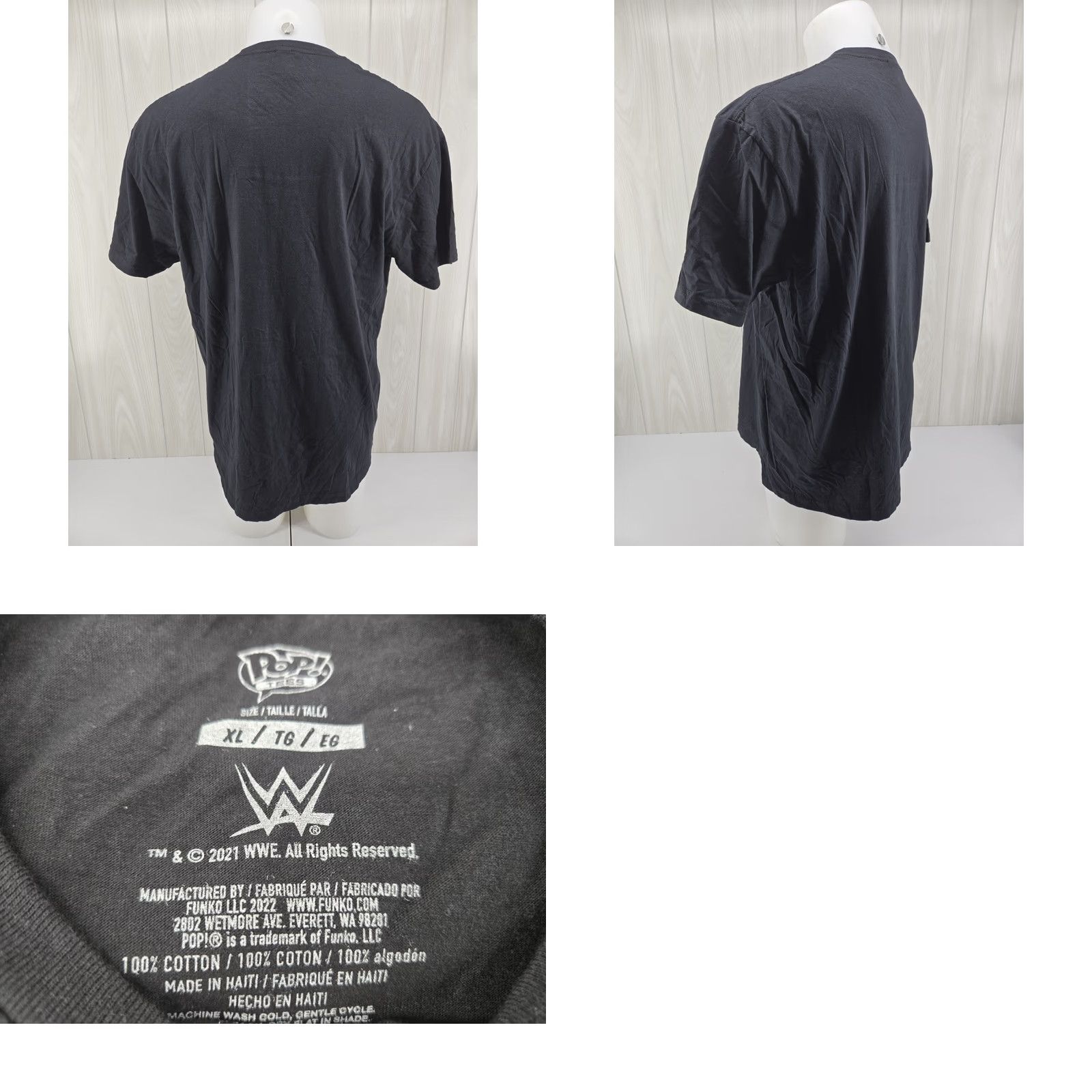Vintage Funko Pop! WWE Roman Reigns Head Of The Table T Shirt XL Black Mens WWE Shirt Size US XL / EU 56 / 4 - 8 Thumbnail