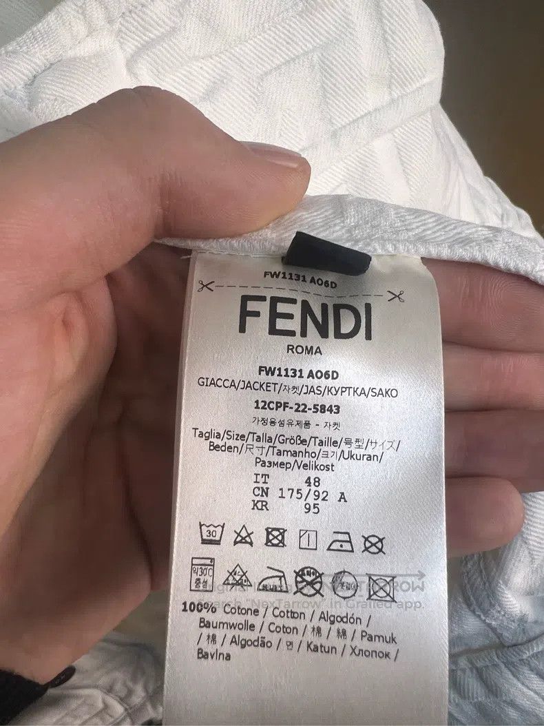 Fendi Fendi Distressed Embossed Full Logo Denim Jacket Size US M / EU 48-50 / 2 - 6 Thumbnail