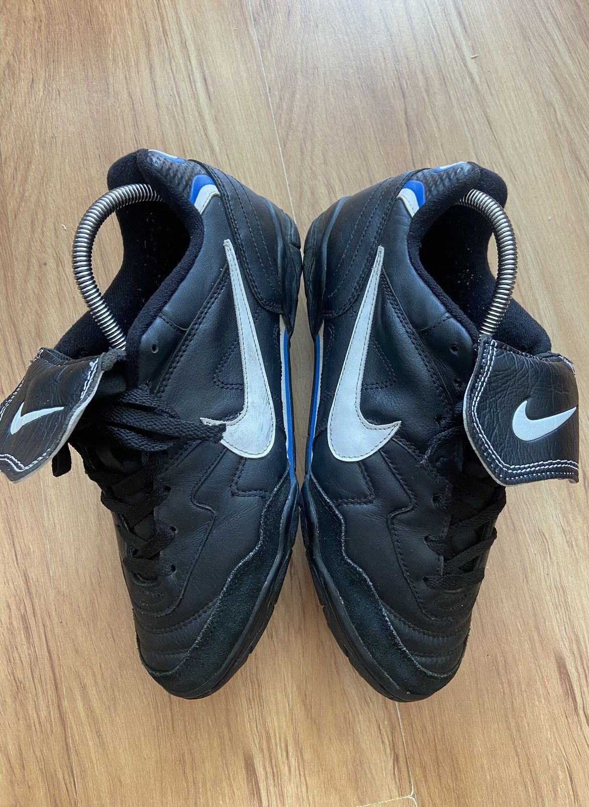 Nike Nike Tiempo 1996 Black Leather Turf Football Shoes Size US 10.5 / EU 43-44 - 6 Thumbnail