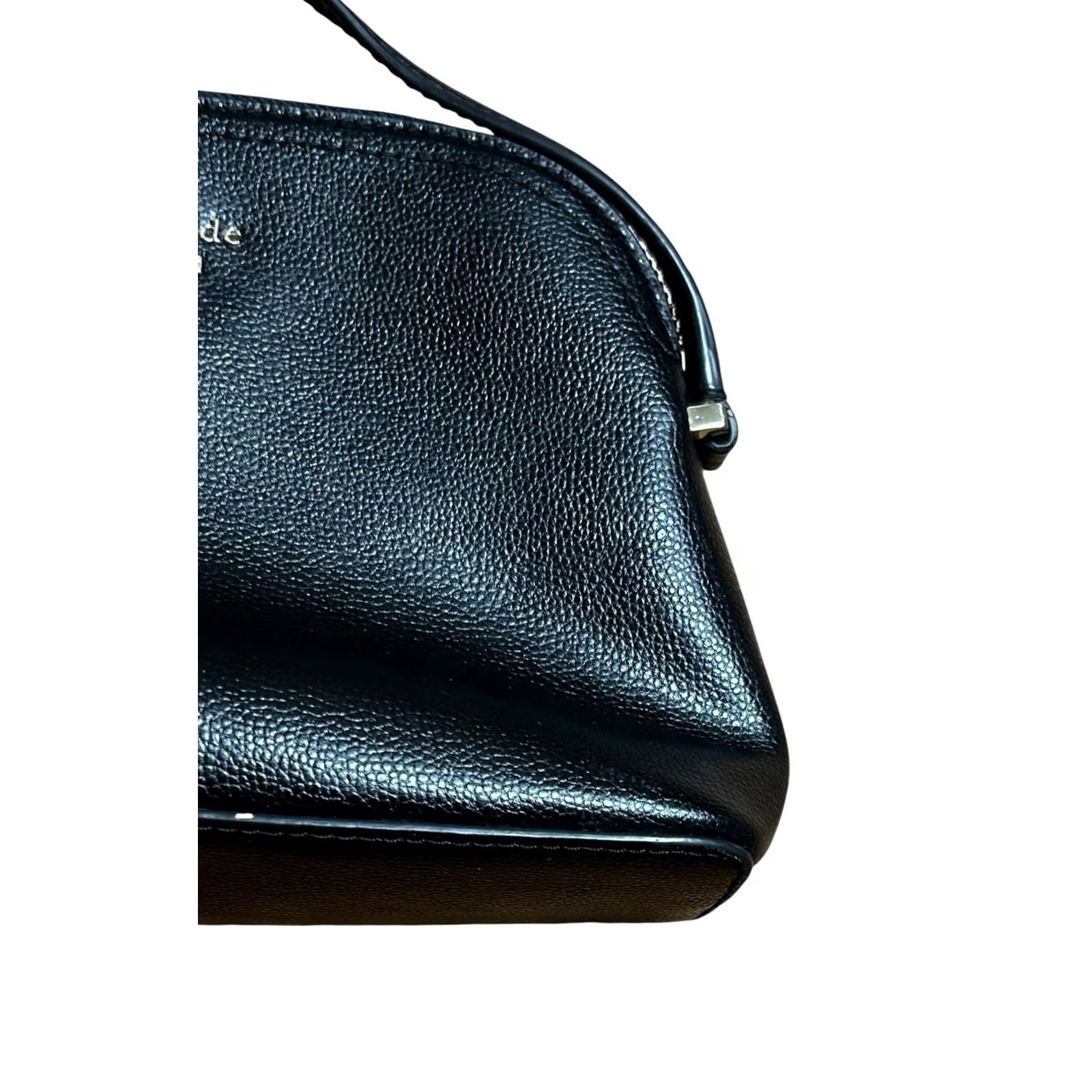 Vintage kate spade new york Crossbody Bag Peggy Patterson Drive Black Leather Purse Small Women 9in 3in Zip Pebbled Leather Strap Crossbody Size ONE SIZE - 4 Thumbnail