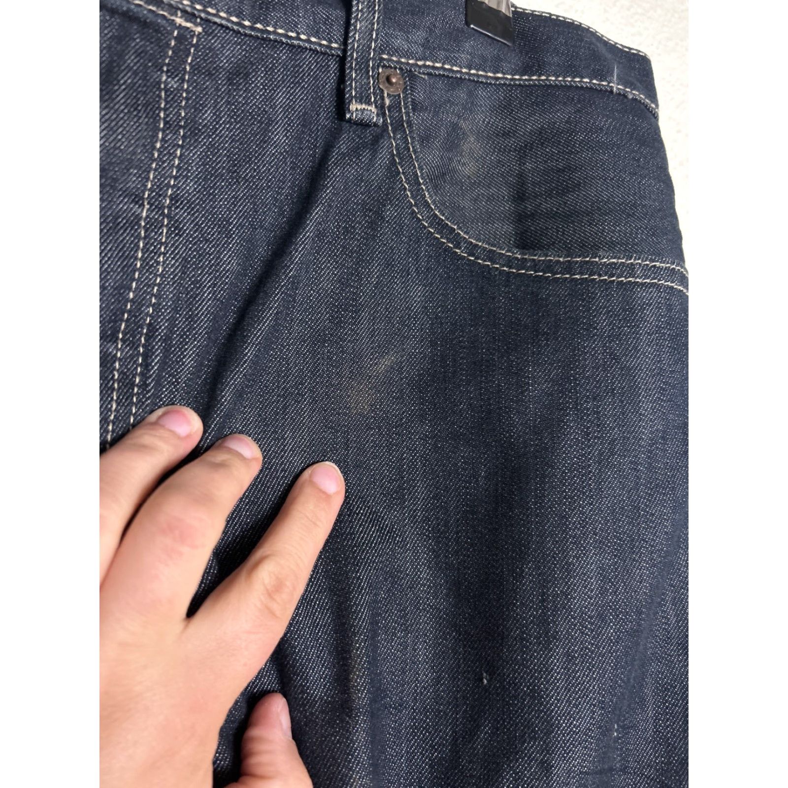 Levi's Levis Jeans Mens 38x30 Blue Denim 501 Button Fly Straight Leg American Dark Wash Size US 38 / EU 54 - 7 Thumbnail