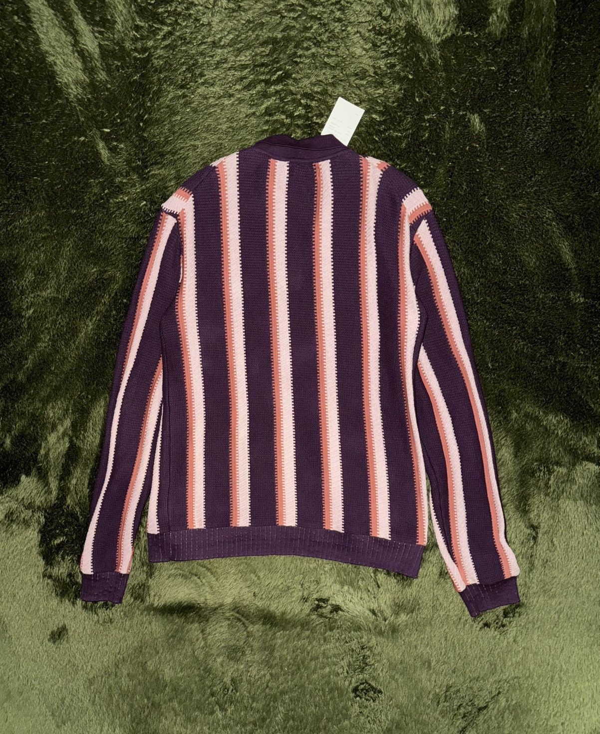 Sasquatchfabrix [XL] Sasquatchfabrix. 24SS Striped Cardigan – Bordeaux Size US XL / EU 56 / 4 - 7 Thumbnail