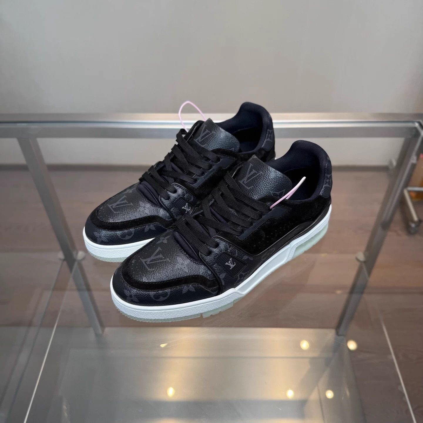 Louis Vuitton LV TRAINER Black Monogram UK7 99 Size US 7 / EU 40 - 1 Thumbnail