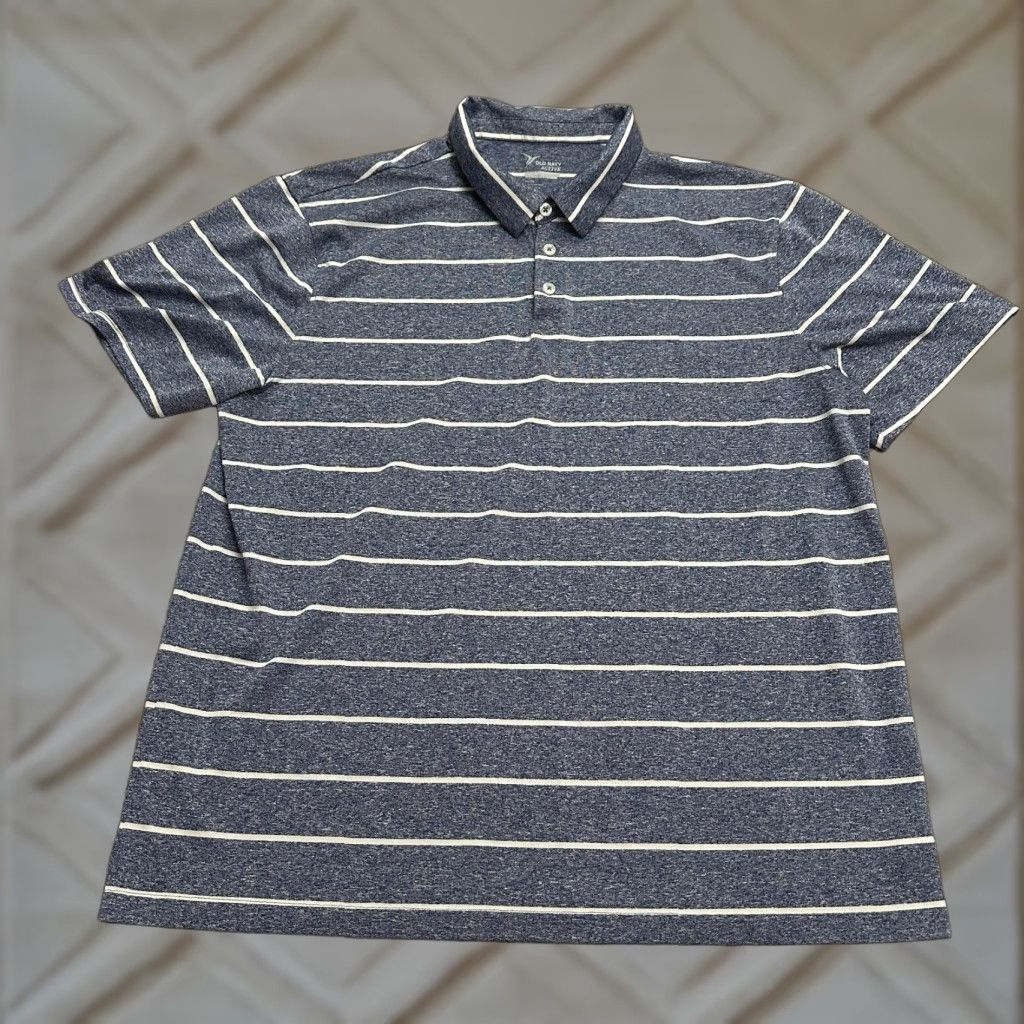 Old Navy Old Navy Polo Shirt Mens XL Blue Striped Short Sleeve Golf Activewear Casual Shirt Size US XL / EU 56 / 4 - 1 Thumbnail