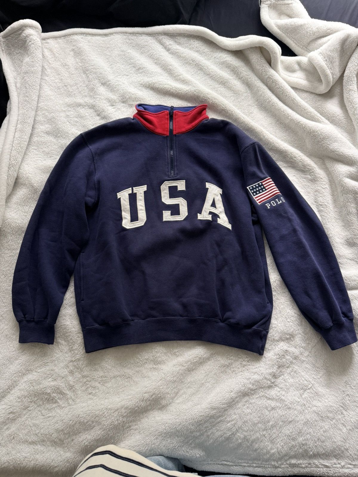 Polo Ralph Lauren polo ralph lauren USA quarter zip patch sweatshirt Size US S / EU 44-46 / 1 - 2 Thumbnail