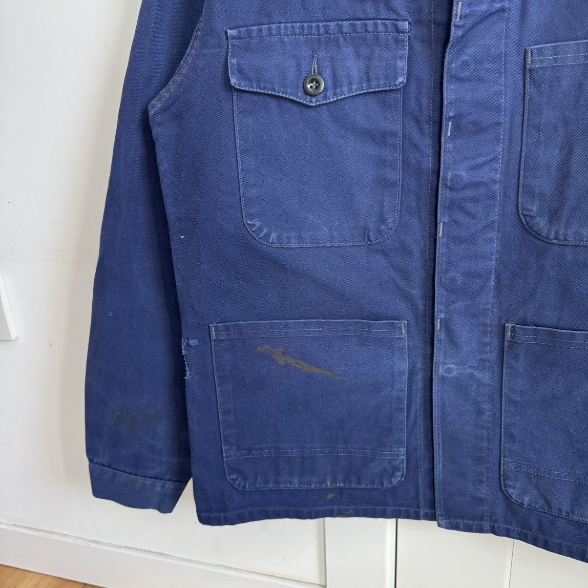 Le Laboureur Vintage stained painter works french very worn jacket Size US S / EU 44-46 / 1 - 7 Thumbnail