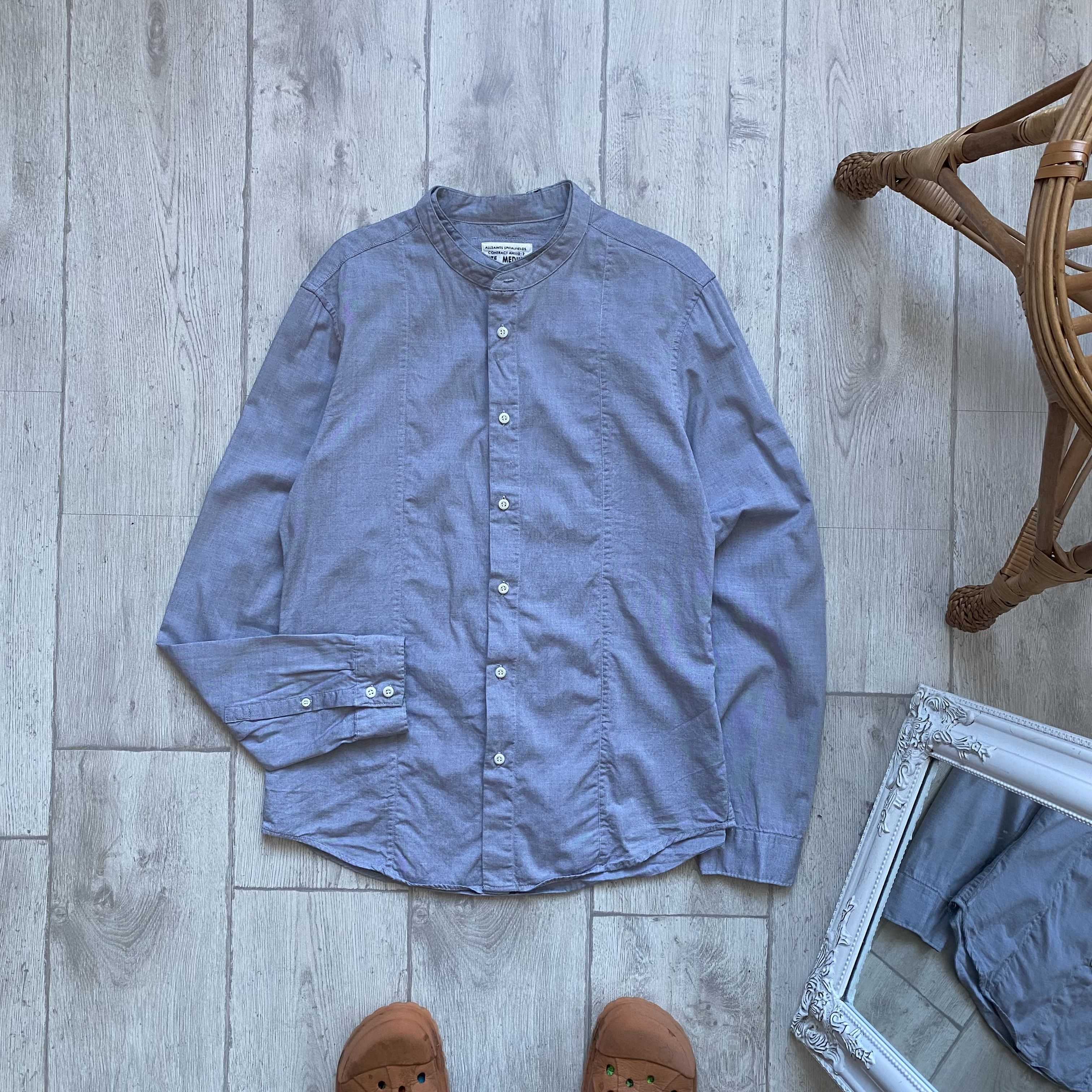 Allsaints ❗️ RARE AllSaints Redondo Luxury Long Sleeve ButtonUp Shirt Size US M / EU 48-50 / 2 - 5 Thumbnail