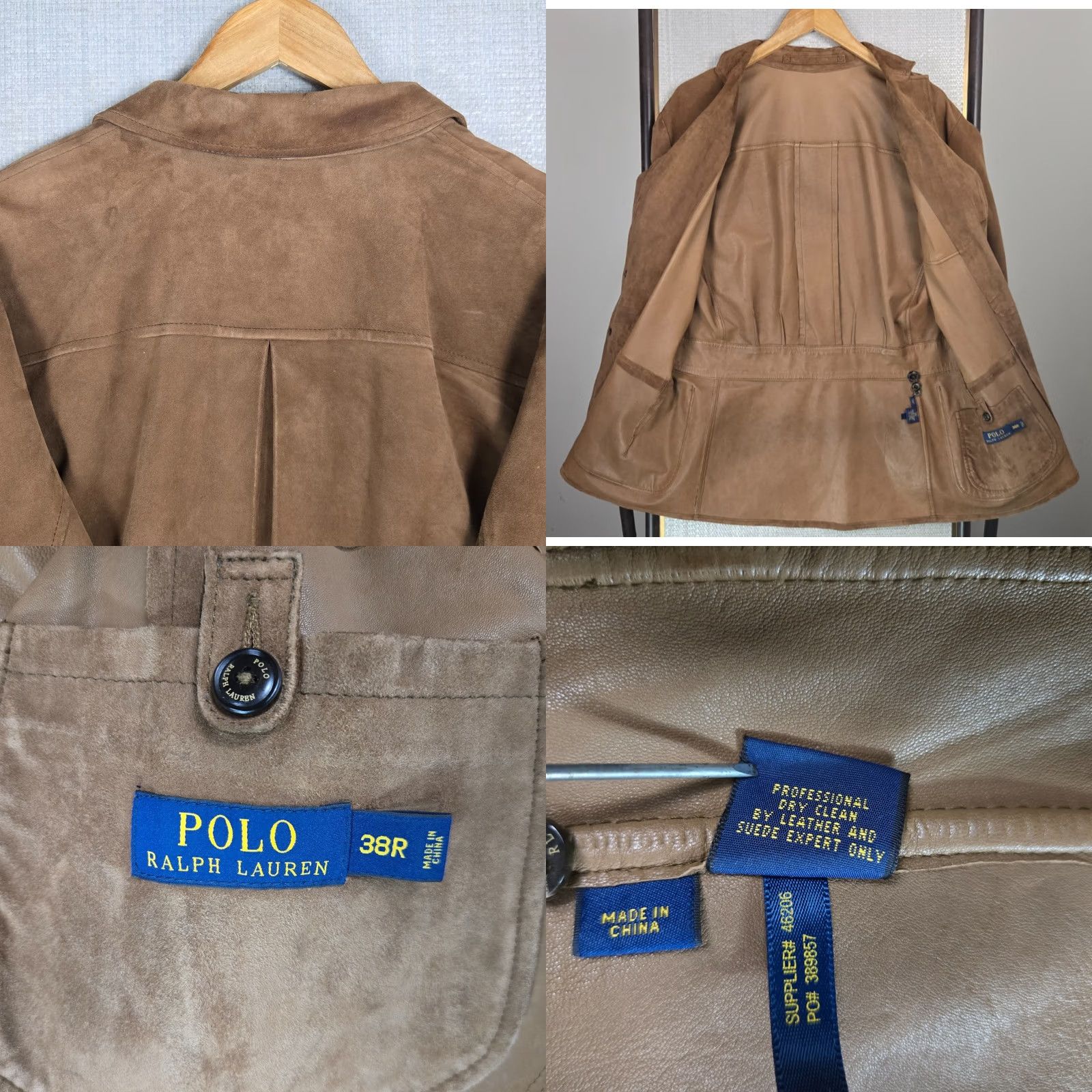 Polo Ralph Lauren Polo Ralph Lauren Jacket Mens S Brown Size 38R Soft Suede Hacking Lapels Leather Size US S / EU 44-46 / 1 - 8 Thumbnail