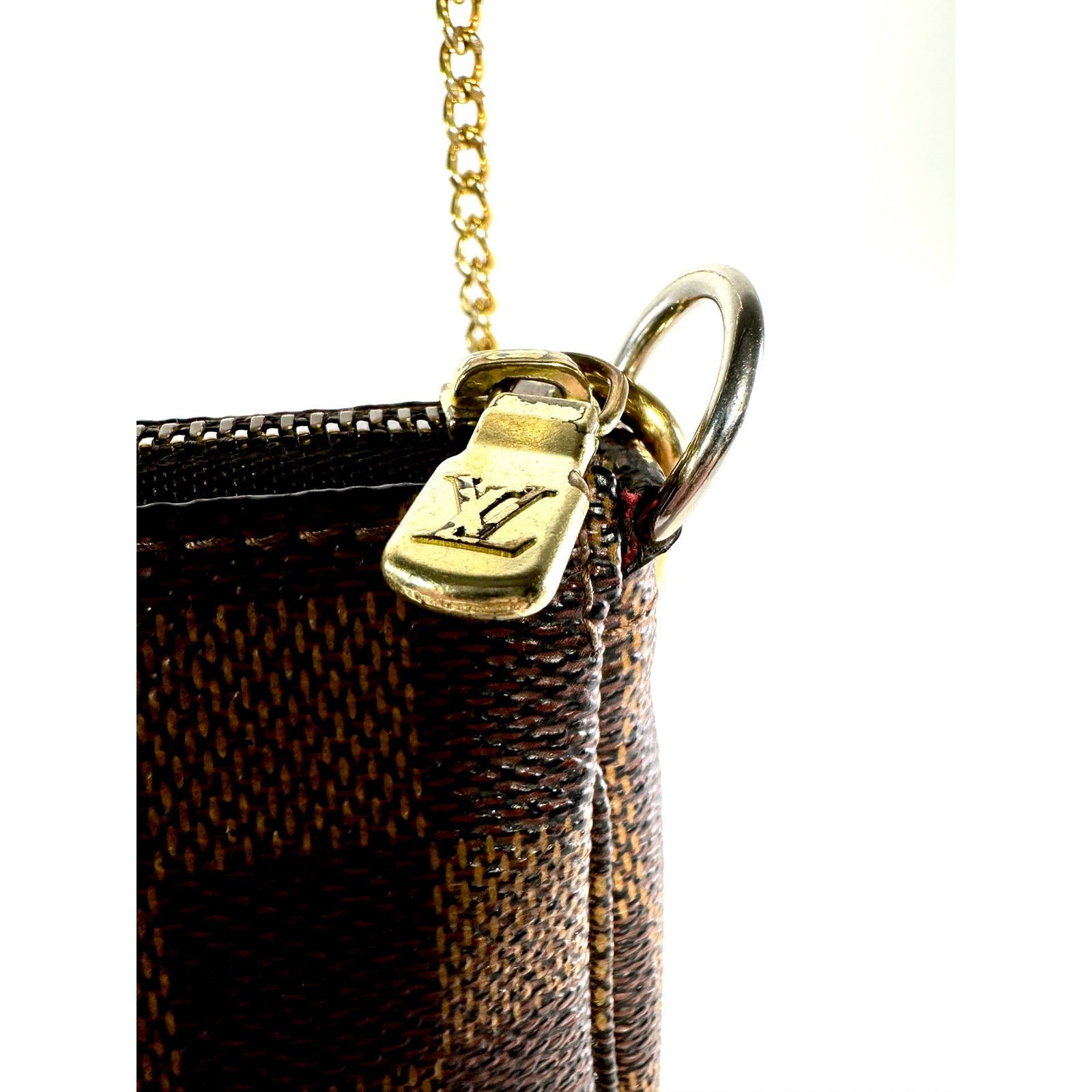 Louis Vuitton LOUIS VUITTON Damier Ebene Mini Pochette Accessories Bag Size ONE SIZE - 7 Thumbnail