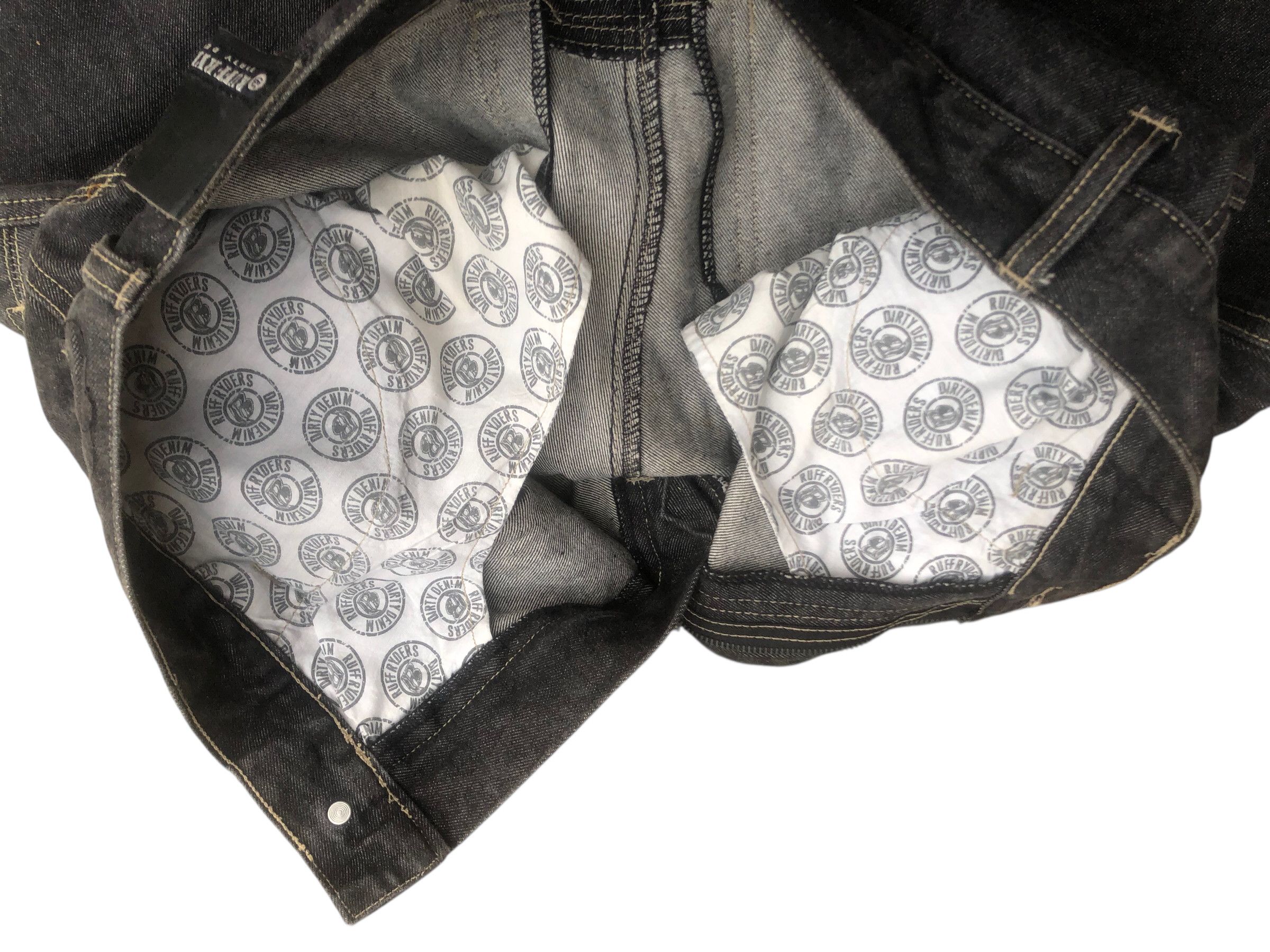 Ruff Ryders 🔥Vtg Y2K RUFF RYDERS Dirty Denim Baggy Jeans Hip Hop Rave Size US 32 / EU 48 - 10 Thumbnail