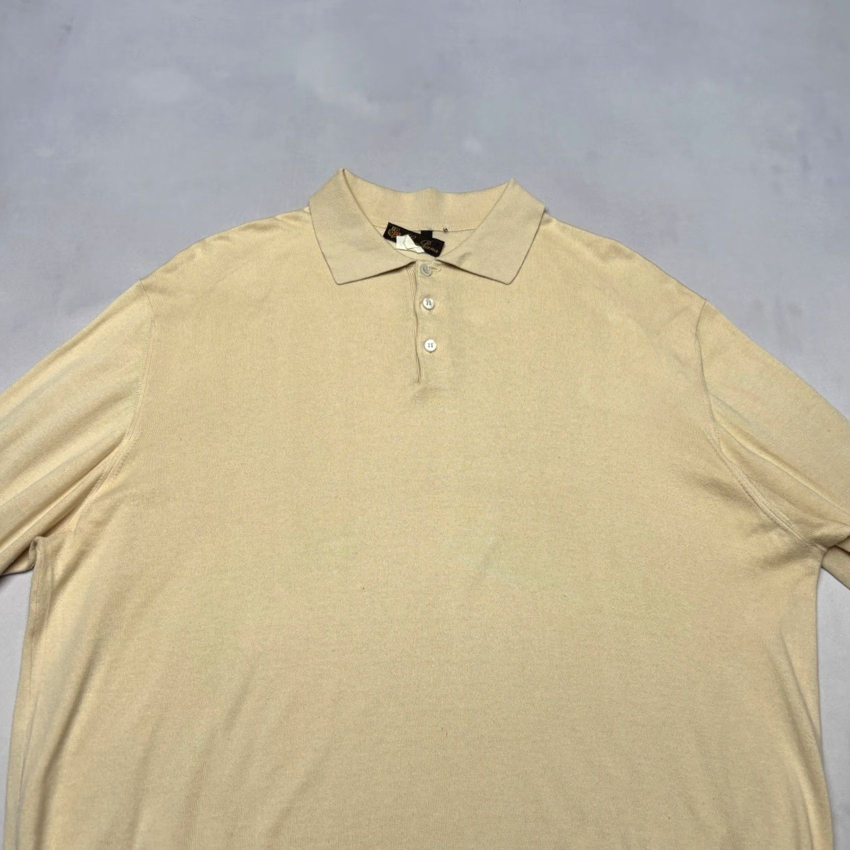 Loro Piana Loro Piana Polo Shirt Cotton Sweater Long Sleeve Men's 2XL Cream Quiet Luxury Size US XXL / EU 58 / 5 - 2 Thumbnail