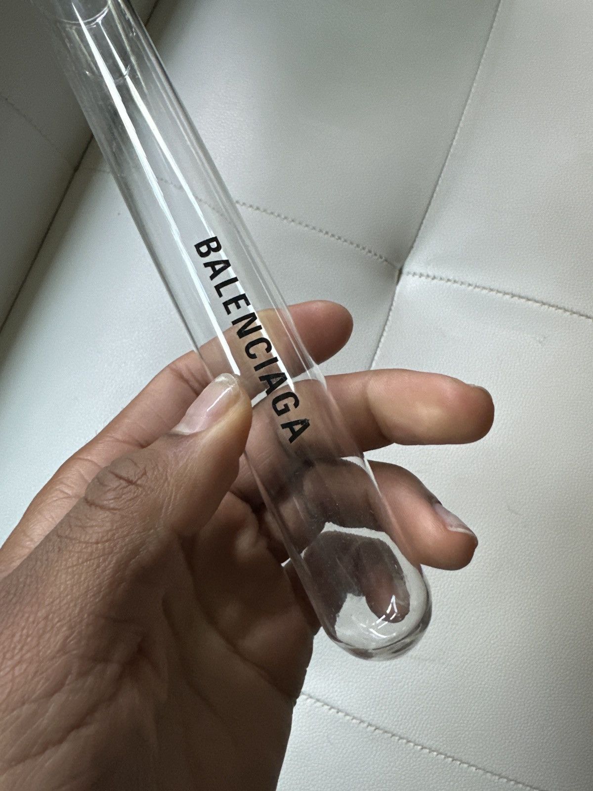 Balenciaga Logo clear glass vile specialty item. Size ONE SIZE - 1 Thumbnail