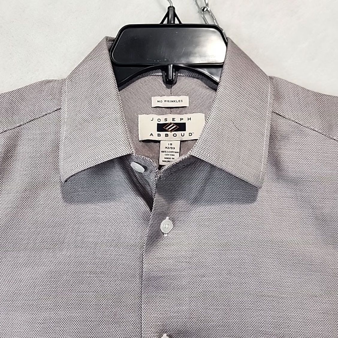 Joseph Abboud Joseph Abboud Brown Geometric Print Dress Shirt Mens 15 32/33 Long Sleeve Barrel Cuff Button Office Shirt Size 40R - 2 Thumbnail