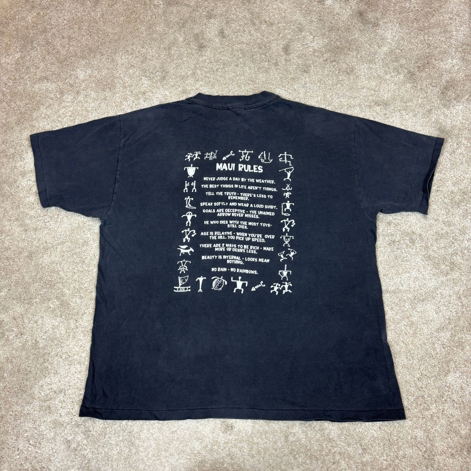 Vintage Vintage No Rain No Rainbows Maui Hawaii Rules Shirt Men's XL Size US XL / EU 56 / 4 - 3 Thumbnail